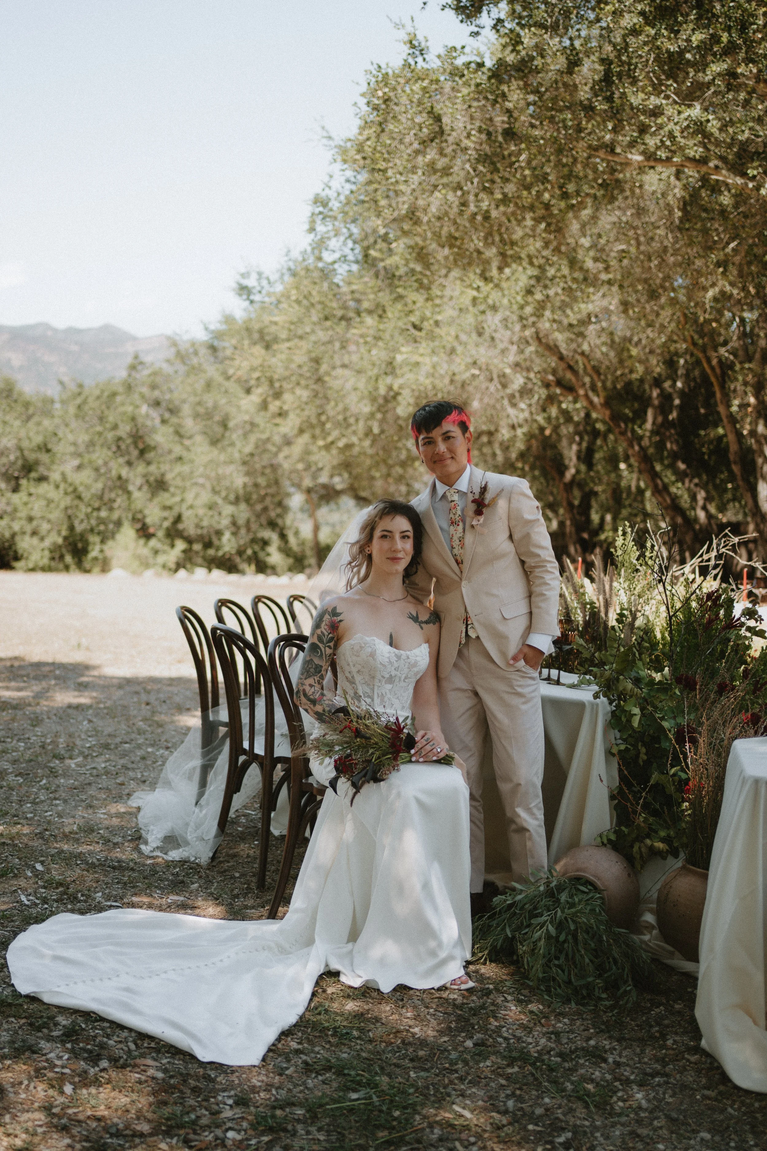 www.santabarbarawedding.com | Ojai Retreat | Hannah Anthony | Amigo Event Rentals | Gather &amp; Bloom Celebrations | Perfectly Mi Amoor | Vow &amp; Veil | Strut Bridal | LGBTQ Wedding Editorial