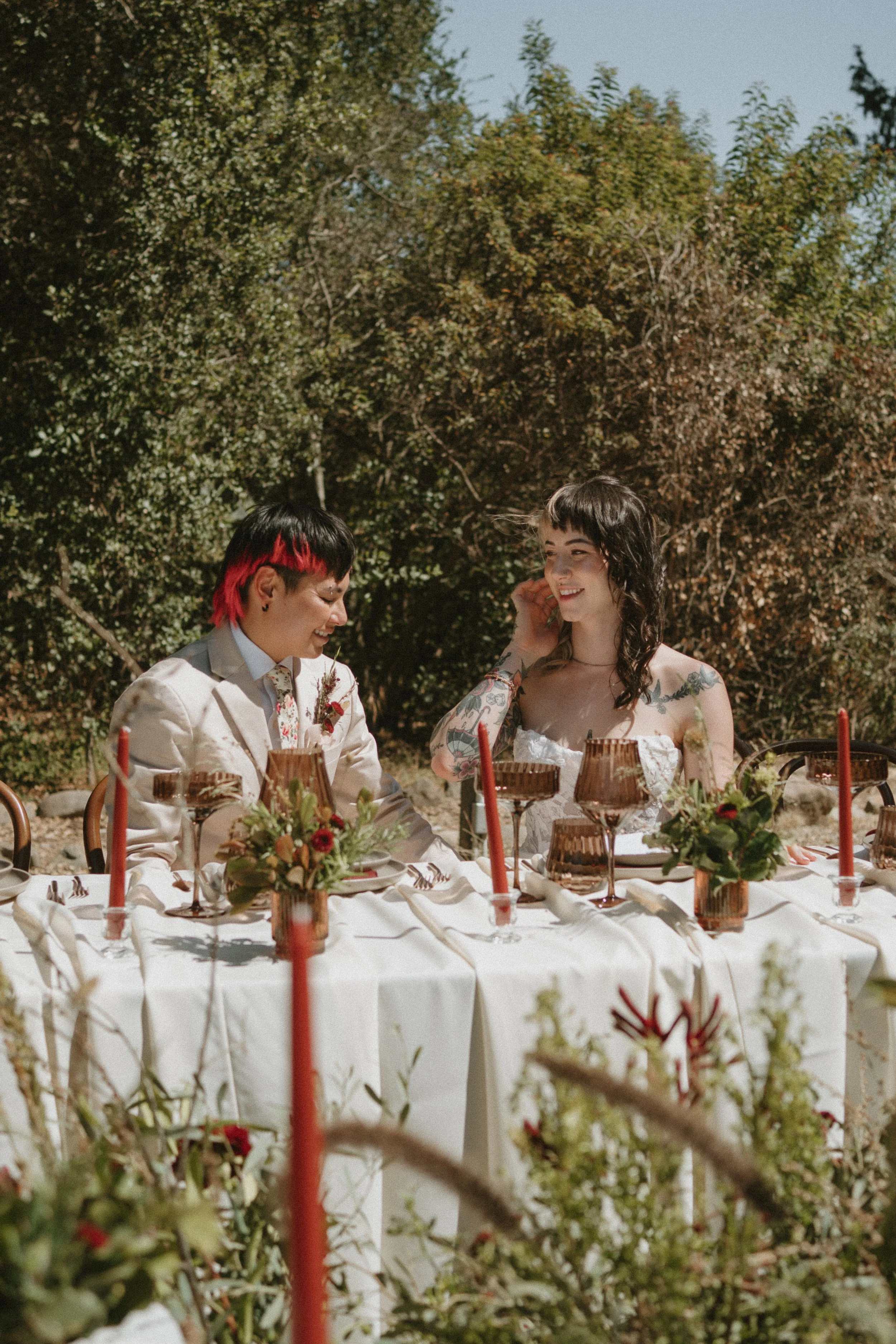 www.santabarbarawedding.com | Ojai Retreat | Hannah Anthony | Amigo Event Rentals | Gather &amp; Bloom Celebrations | Perfectly Mi Amoor | Vow &amp; Veil | Strut Bridal | LGBTQ Wedding Editorial