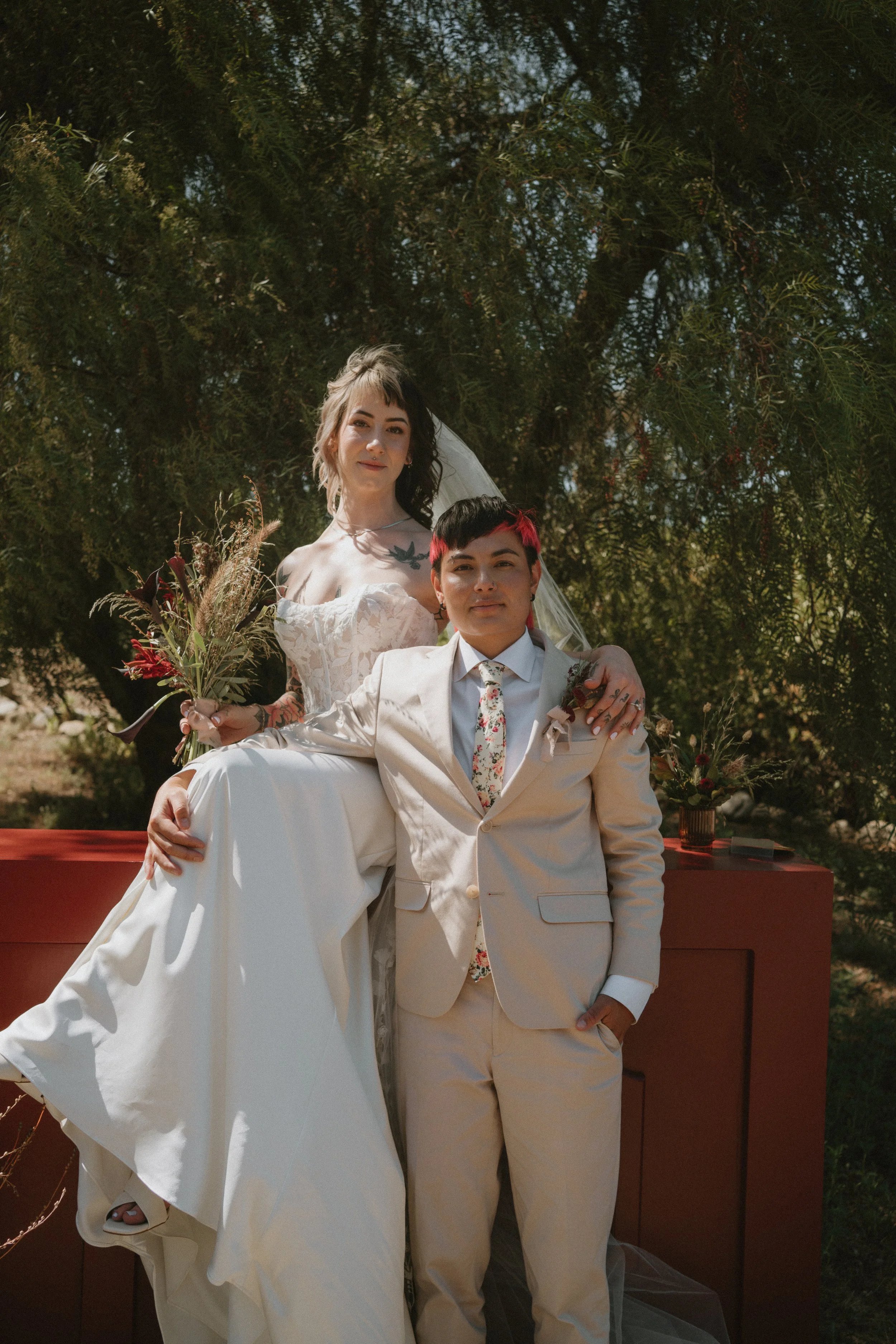 www.santabarbarawedding.com | Ojai Retreat | Hannah Anthony | Amigo Event Rentals | Gather &amp; Bloom Celebrations | Perfectly Mi Amoor | Vow &amp; Veil | Strut Bridal | LGBTQ Wedding Editorial