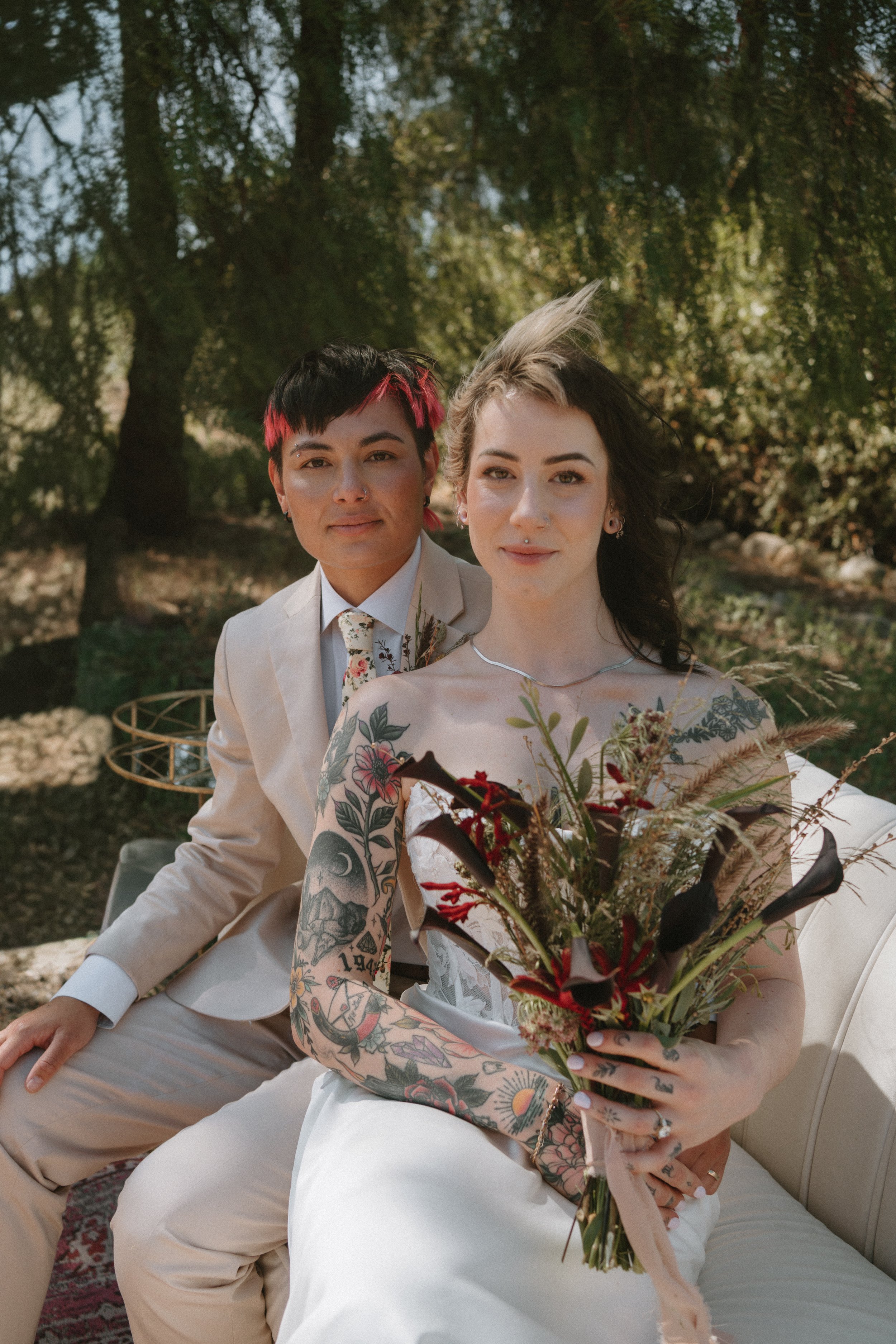 www.santabarbarawedding.com | Ojai Retreat | Hannah Anthony | Amigo Event Rentals | Gather &amp; Bloom Celebrations | Perfectly Mi Amoor | Vow &amp; Veil | Strut Bridal | LGBTQ Wedding Editorial