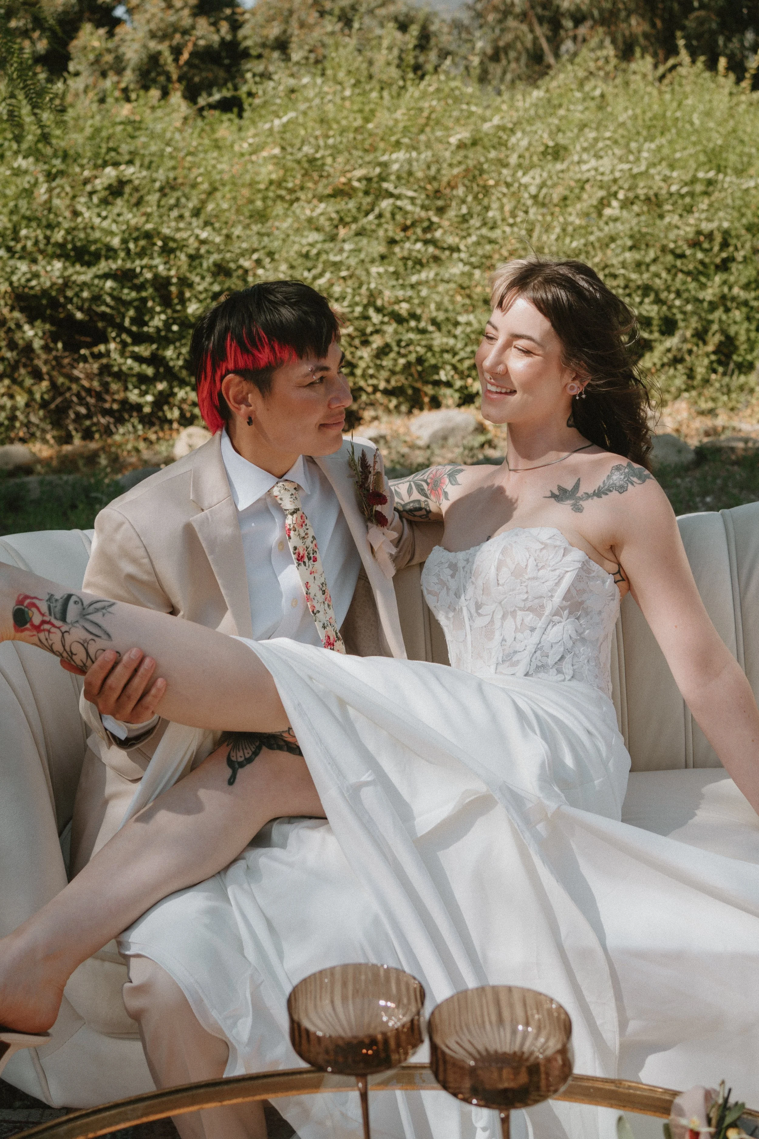 www.santabarbarawedding.com | Ojai Retreat | Hannah Anthony | Amigo Event Rentals | Gather &amp; Bloom Celebrations | Perfectly Mi Amoor | Vow &amp; Veil | Strut Bridal | LGBTQ Wedding Editorial
