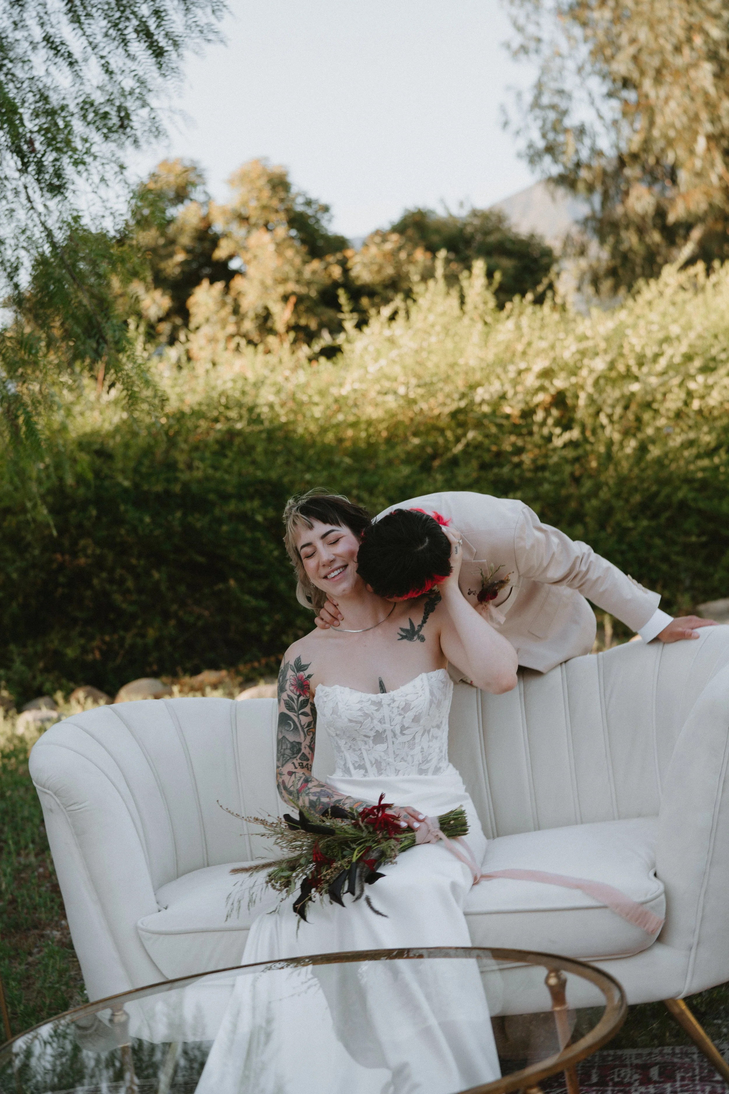 www.santabarbarawedding.com | Ojai Retreat | Hannah Anthony | Amigo Event Rentals | Gather &amp; Bloom Celebrations | Perfectly Mi Amoor | Vow &amp; Veil | Strut Bridal | LGBTQ Wedding Editorial