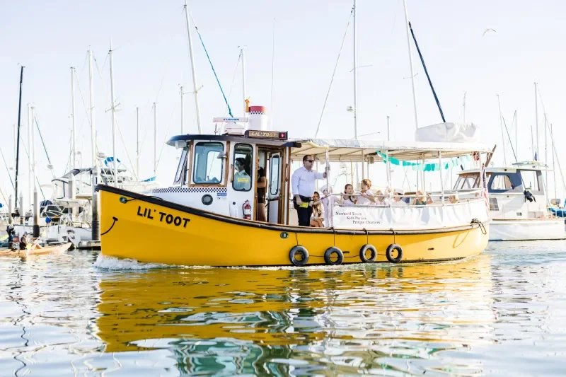 www.santabarbarawedding.com | Lil’ Toot Boat Rides | Santa Barbara Wedding Weekend Activities