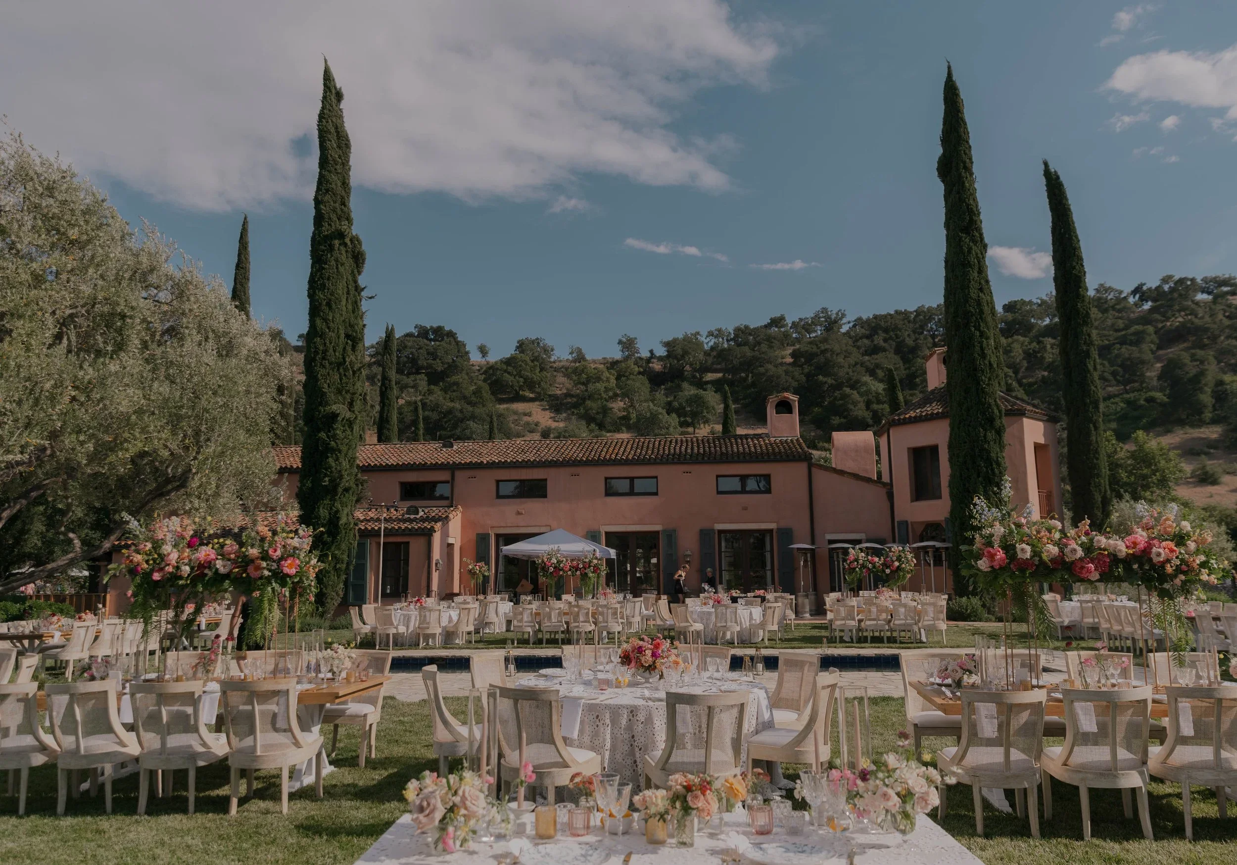www.santabarbarawedding.com | Bliss Productions | Breahna Taylor | La Taranntella | Bright Floral | Town and Country Event Rentals | Bader Collective | Reception Set Up