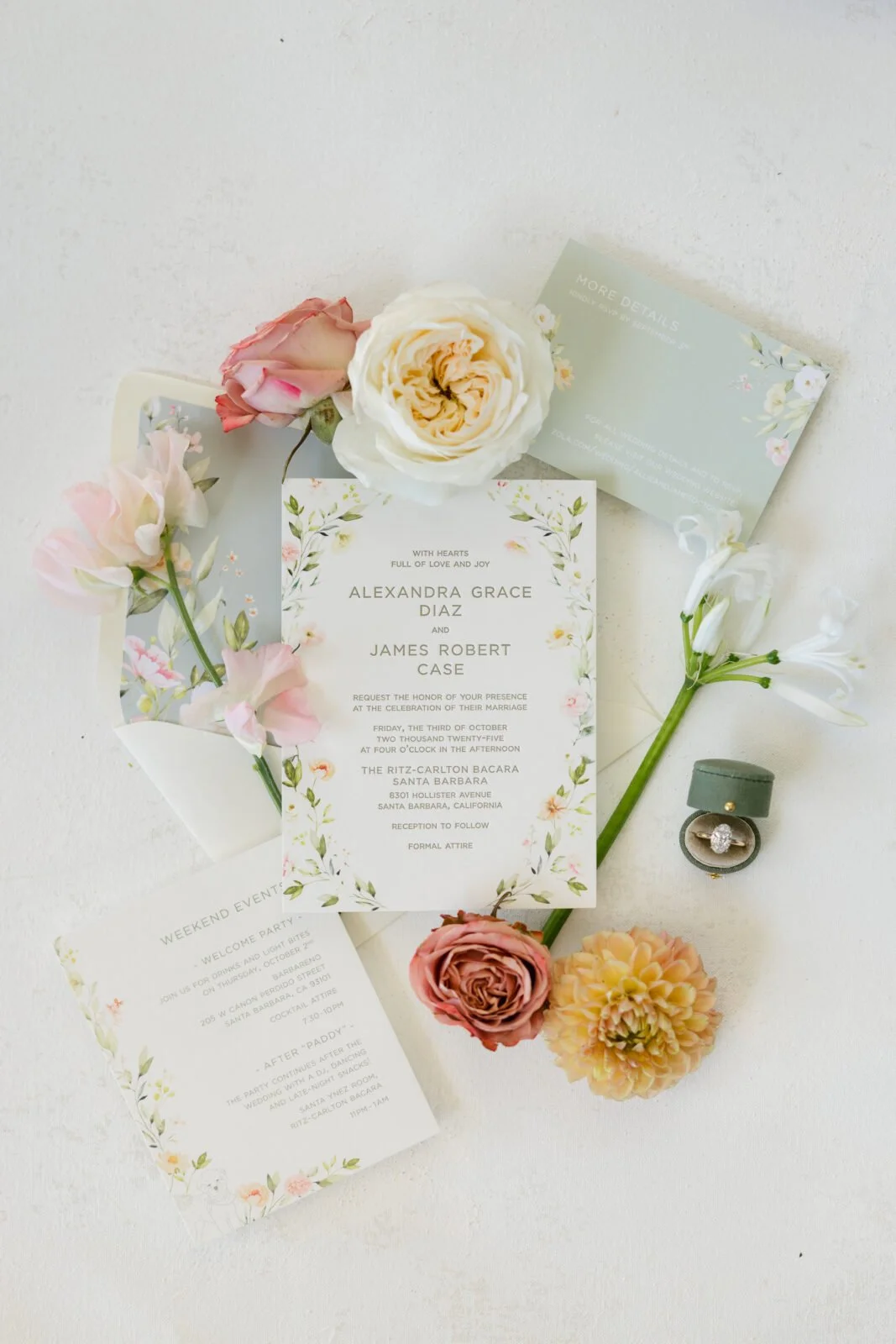 www.santabarbarawedding.com | Sarah Vendramini | Wedding Kate | Ritz-Carlton Bacara | City Flower LA | Marla &amp; Co. | Mela Design Co. | Wedding Invite Suite