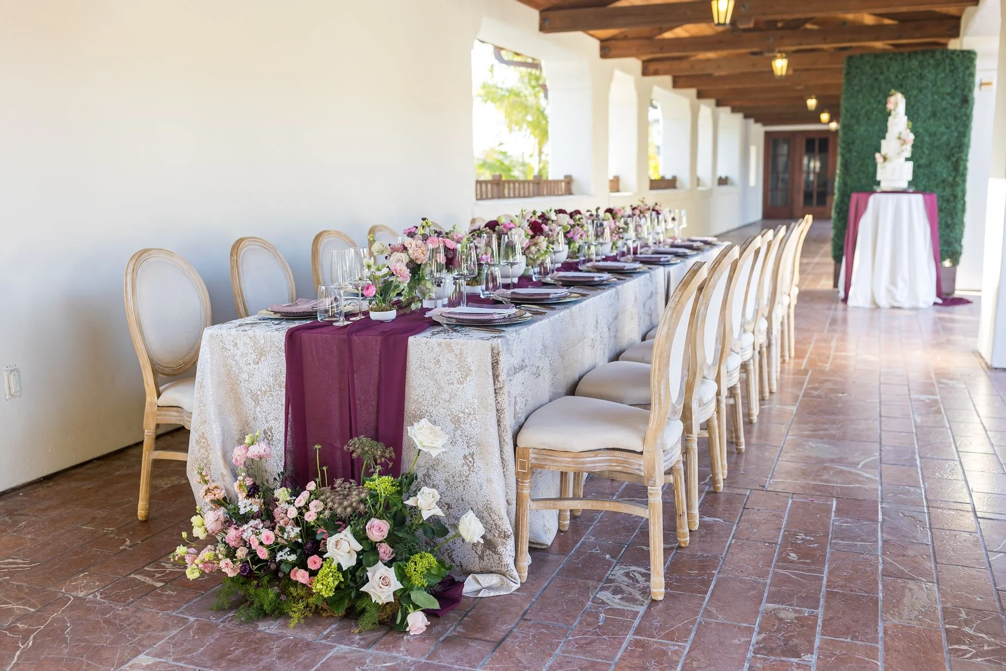 www.santabarbarawedding.com | Elizabeth Victoria | Ritz-Carlton Bacara | AK Brides | Alpha Floral | Amigo Event Rentals | BBJ La Tavola | Reception Set Up