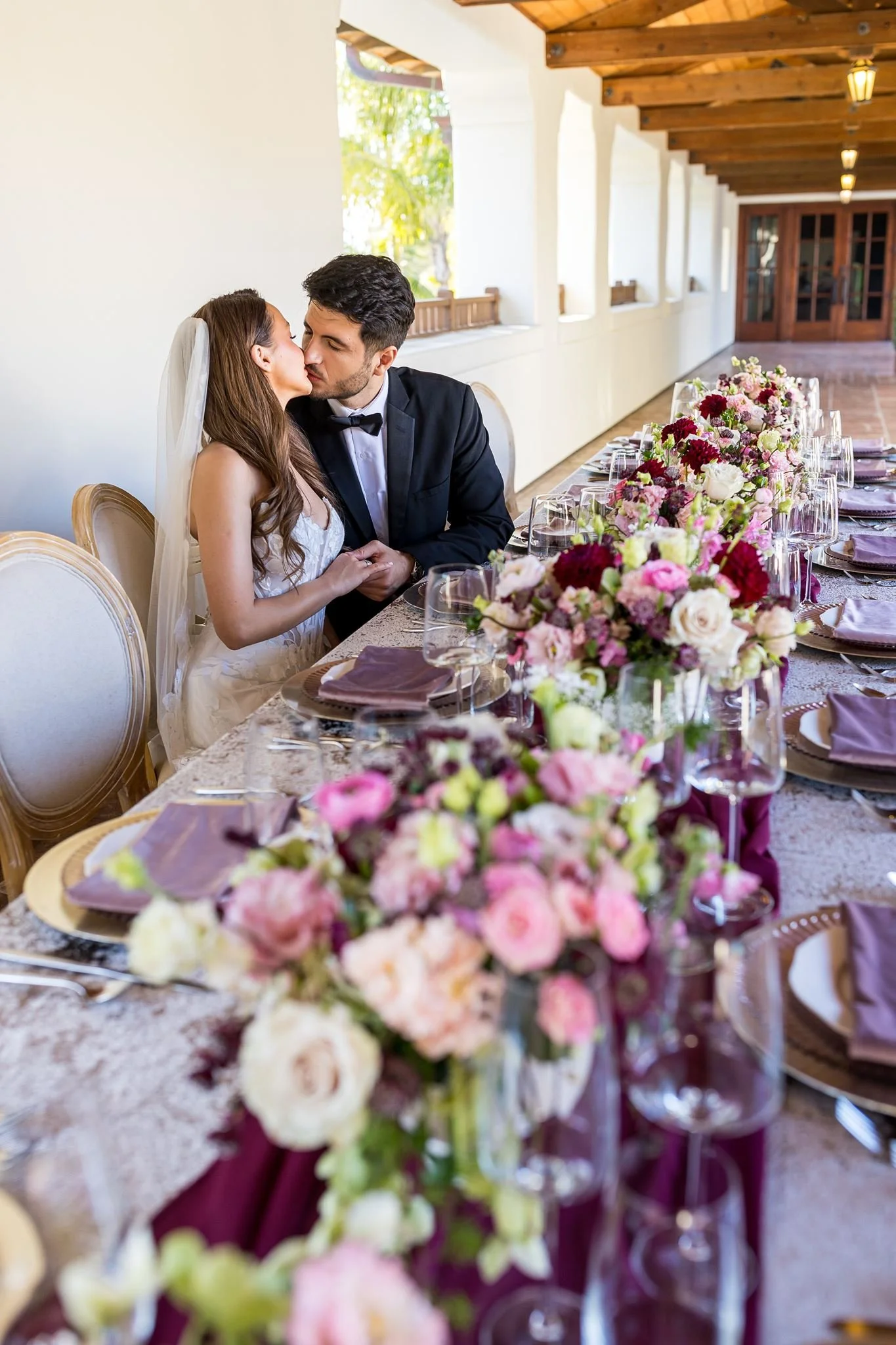 www.santabarbarawedding.com | Elizabeth Victoria | Ritz-Carlton Bacara | AK Brides | Alpha Floral | Amigo Event Rentals | BBJ La Tavola | Reception Set Up