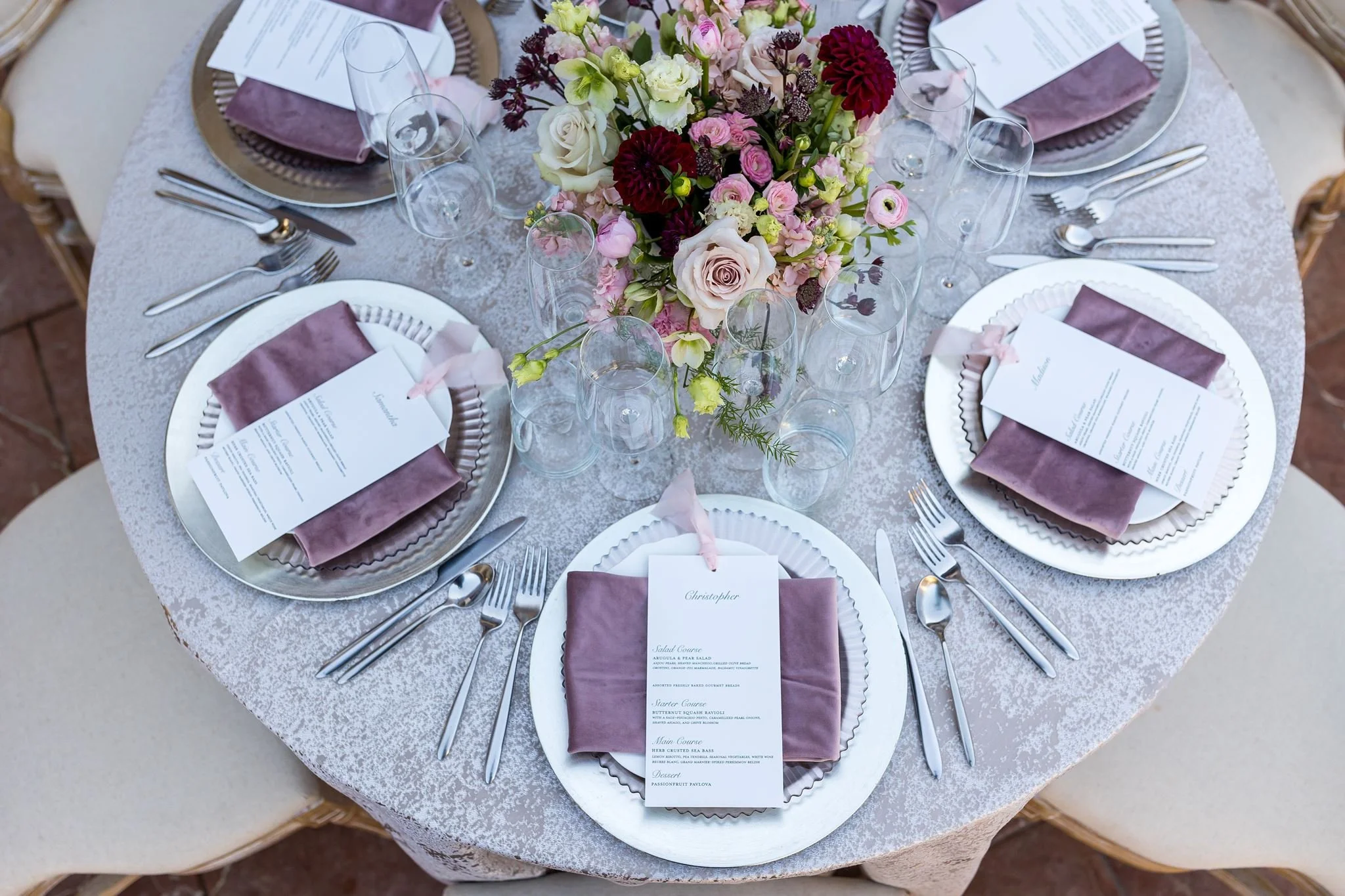 www.santabarbarawedding.com | Elizabeth Victoria | Ritz-Carlton Bacara | AK Brides | Alpha Floral | Amigo Event Rentals | BBJ La Tavola | Reception Set Up
