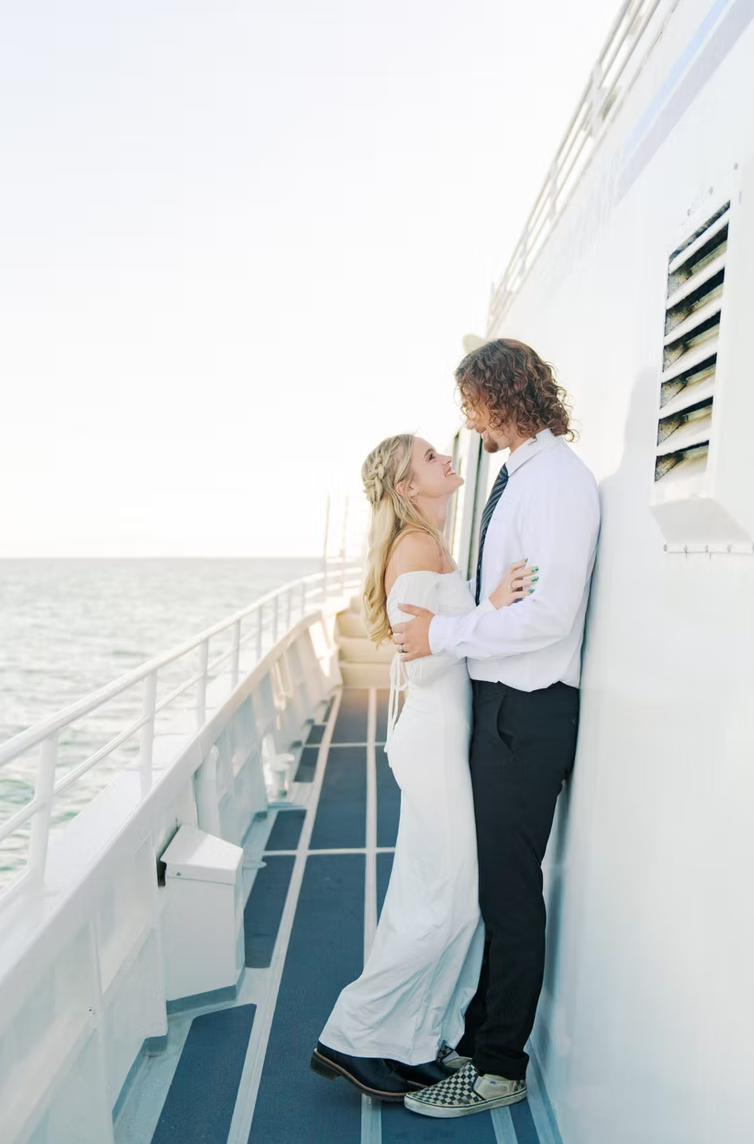 Bride and groom at Condor Express wedding
