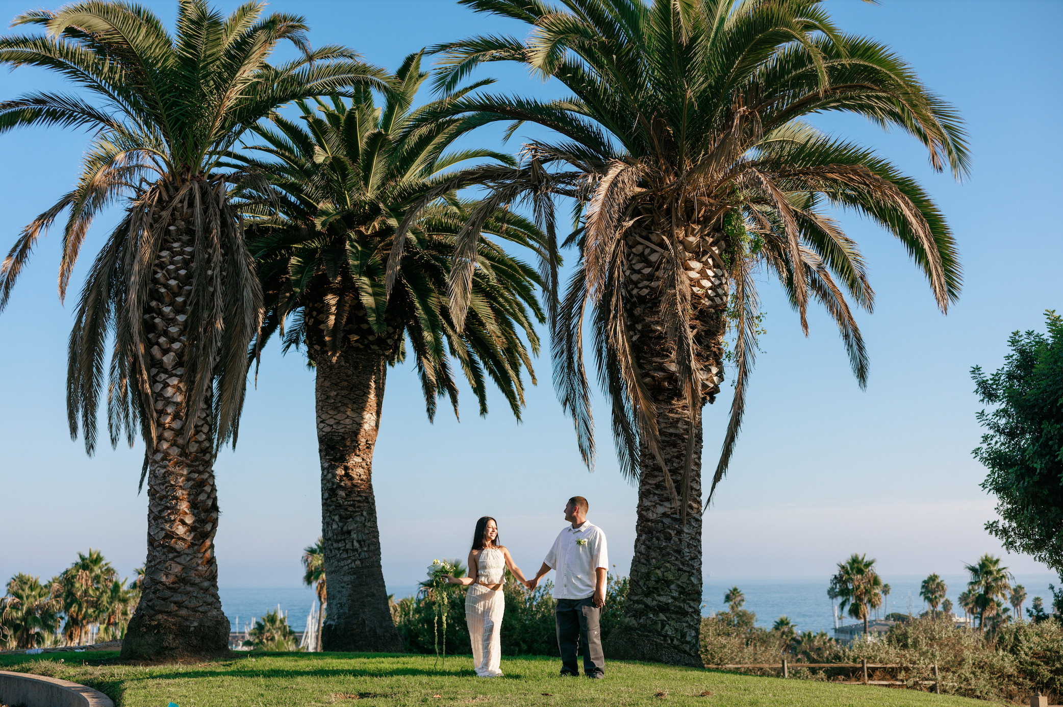Couple eloping at Santa Barbara City College