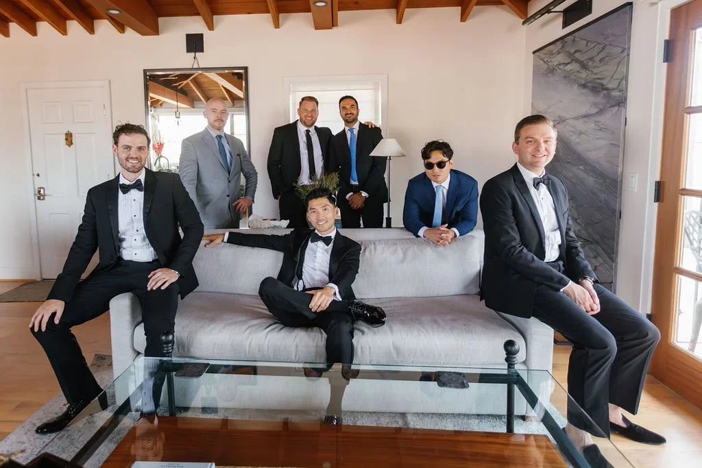 Groom and groomsmen after getting ready