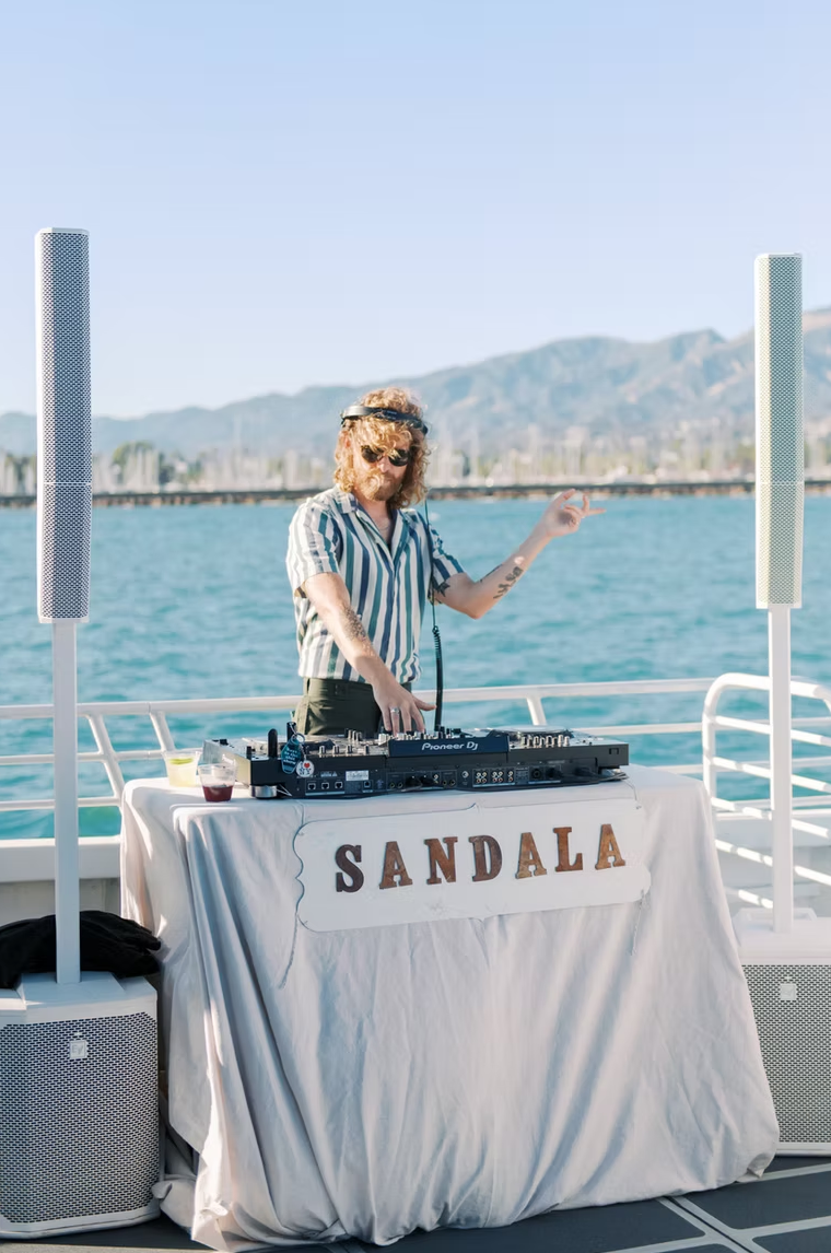 DJ playing at Condor Express wedding