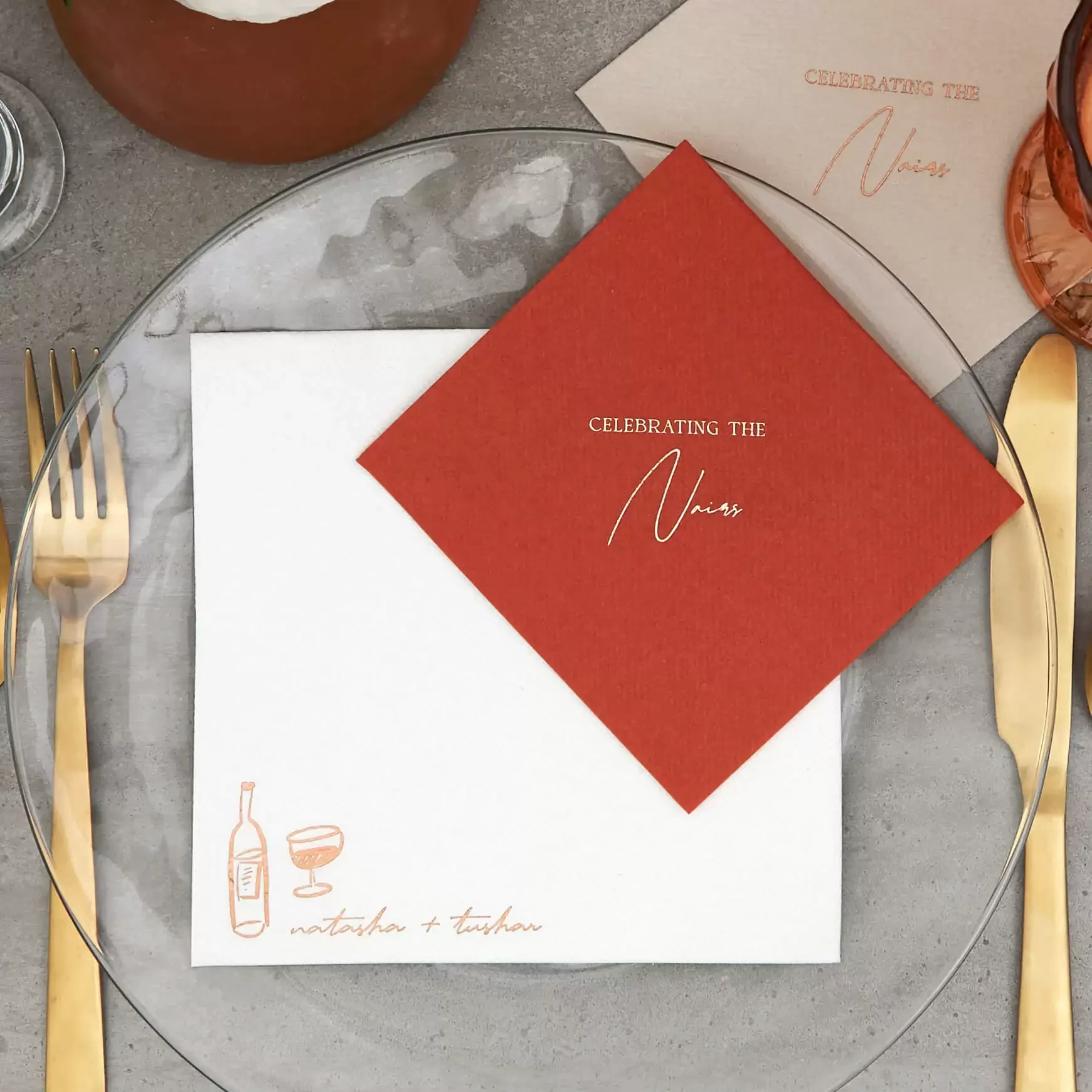 Fall wedding napkins