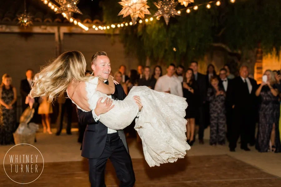 Bride and groom first dance at reception
