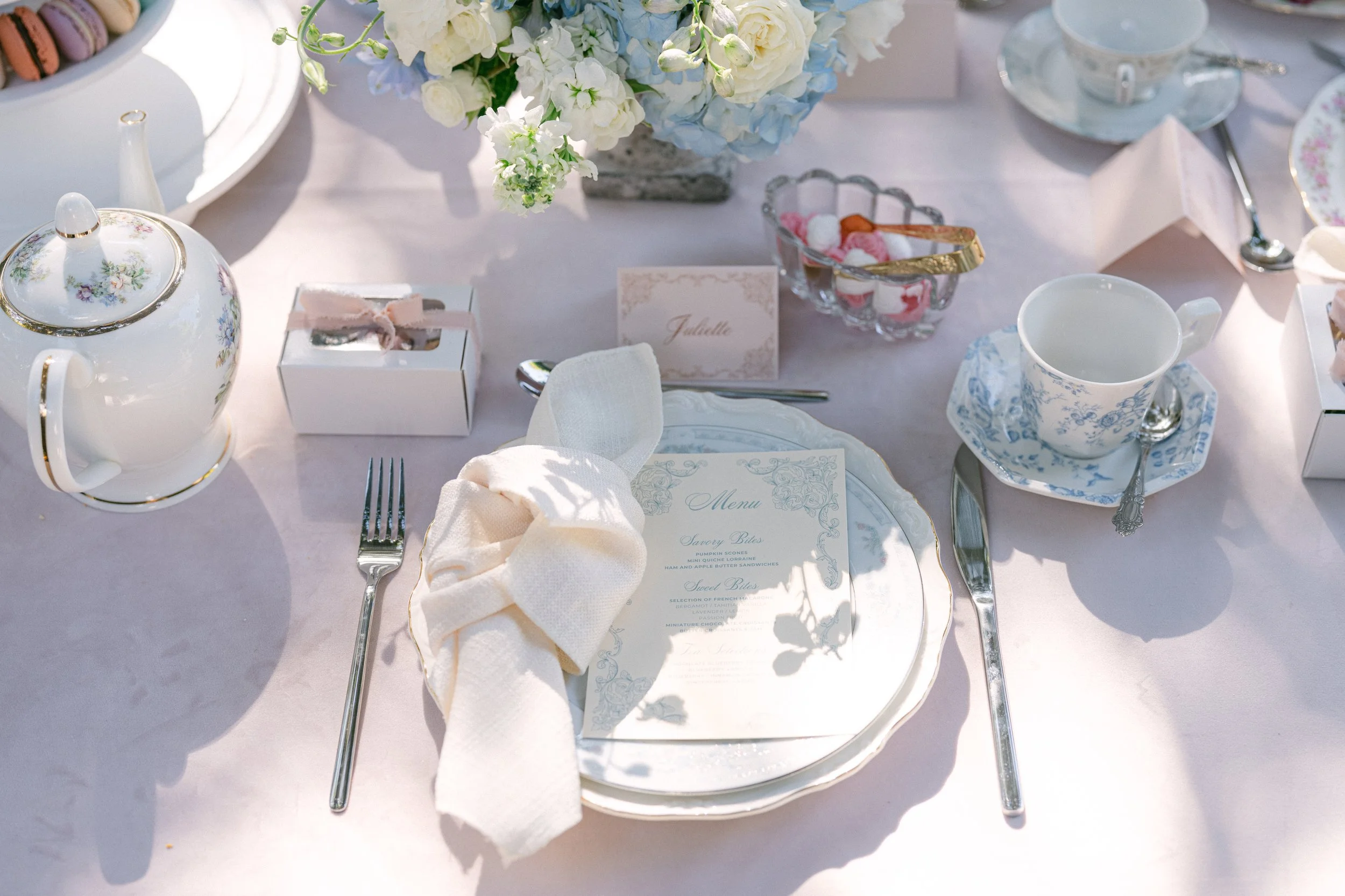 Tea party place setting
