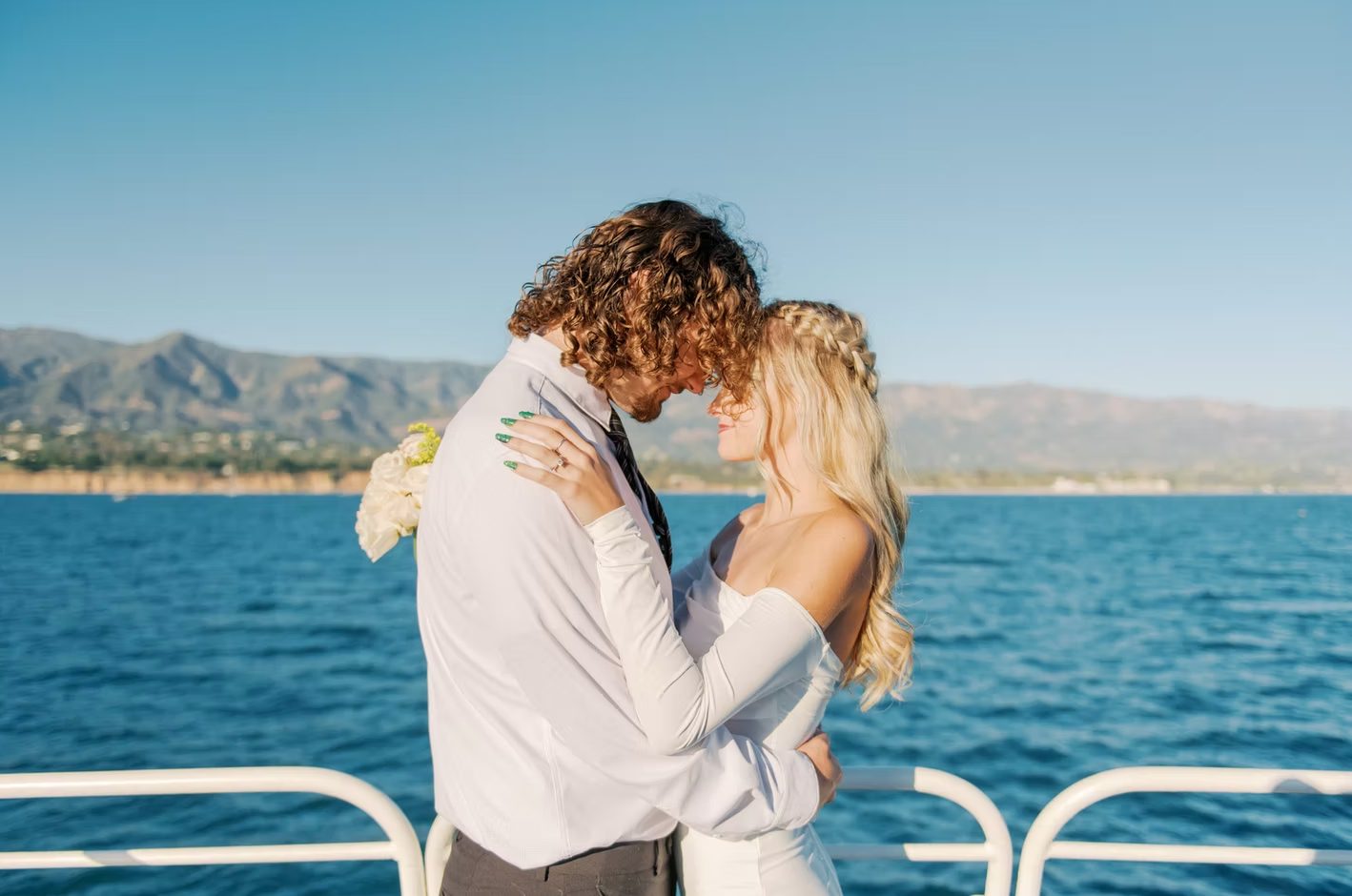 Bride and groom at Condor Express wedding