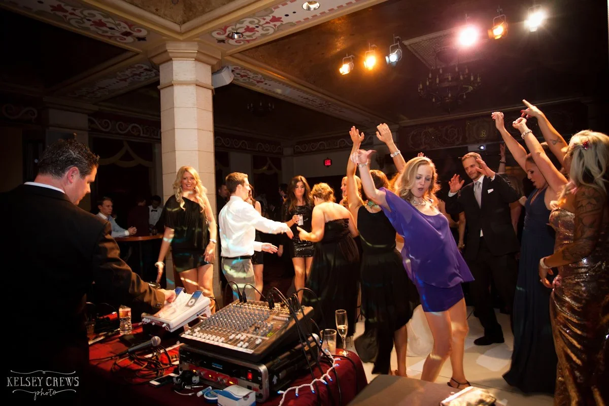 DJ from JSH Music Productions performing at reception