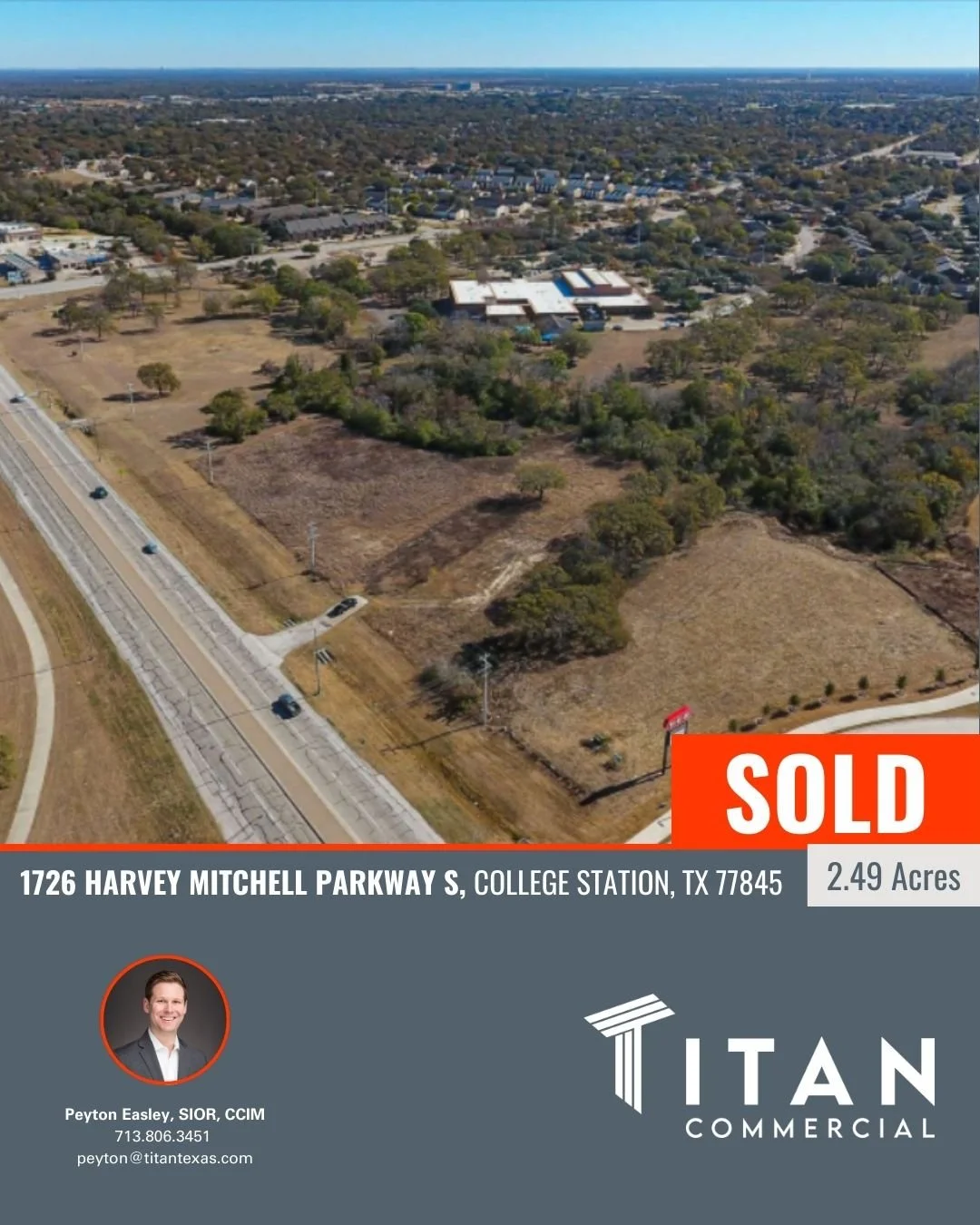 SOLD | 2.49 Acres on 1726 Harvey Mitchell Pkwy S.