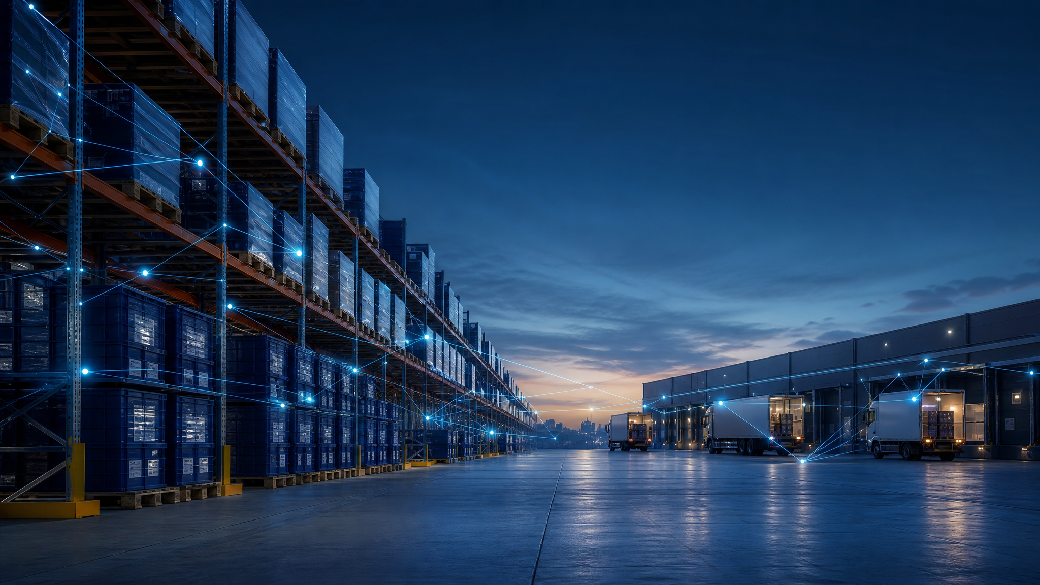 Warehouse inventory and returnable assets with connected operational data