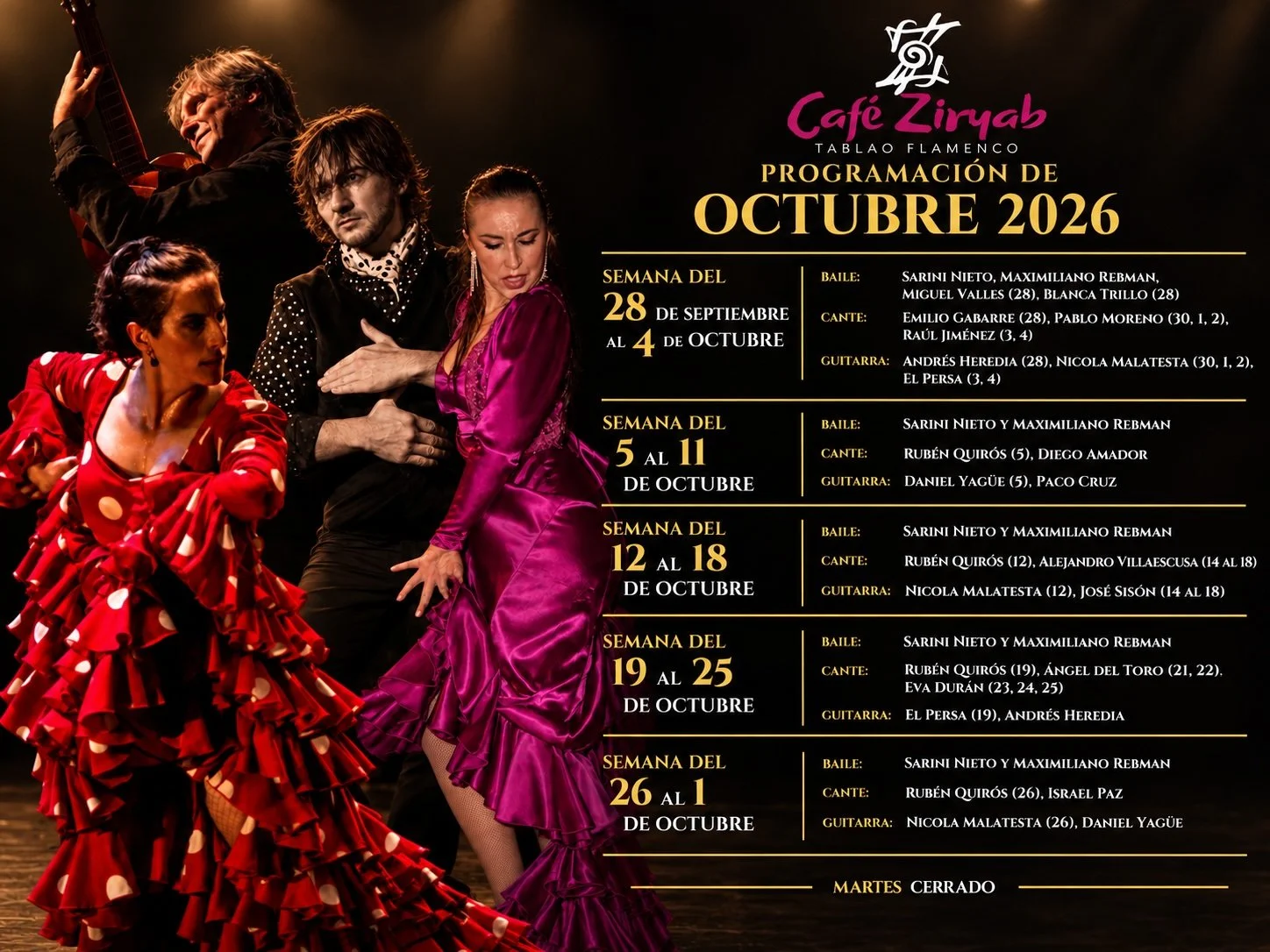 Sarini Nieto y Maximiliano Rebman abren octubre con un cuadro de voces únicas