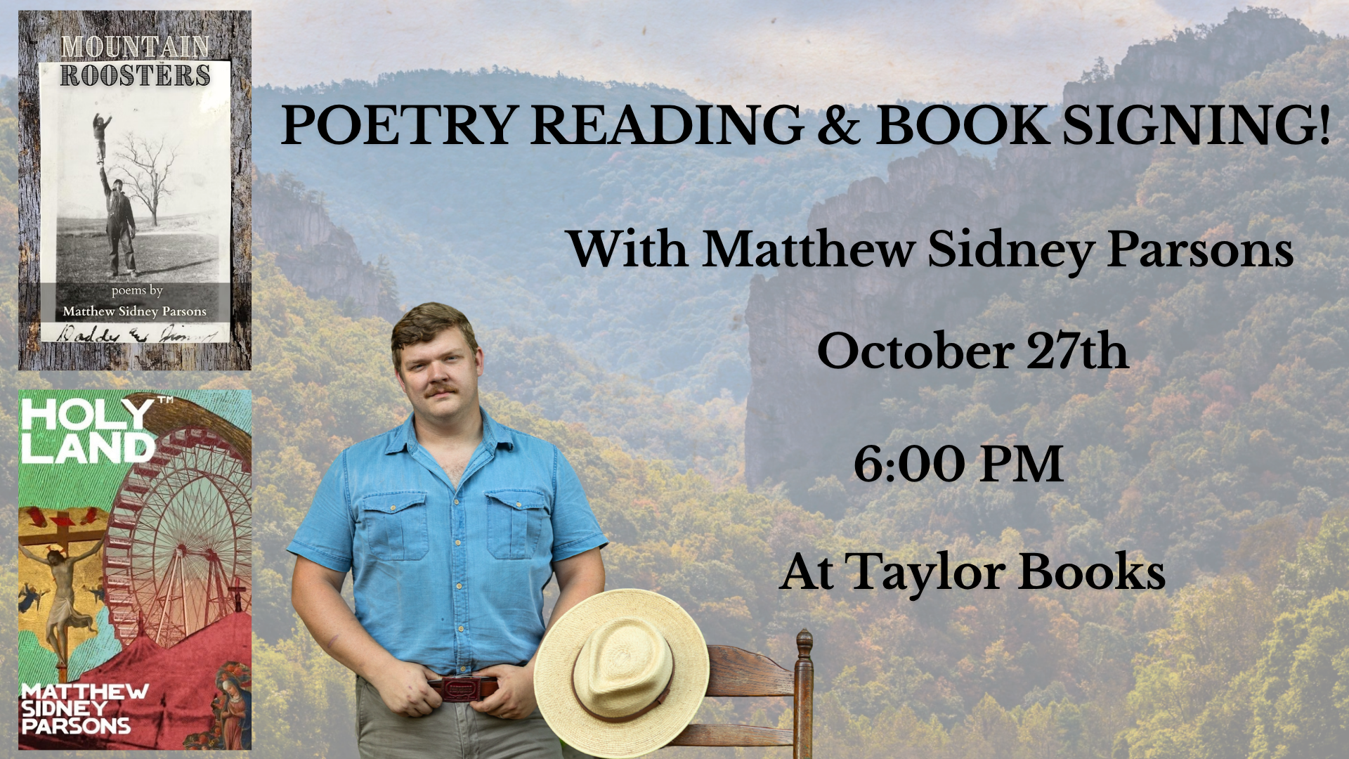 Poetry Reading with Matthew Sidney Parsons