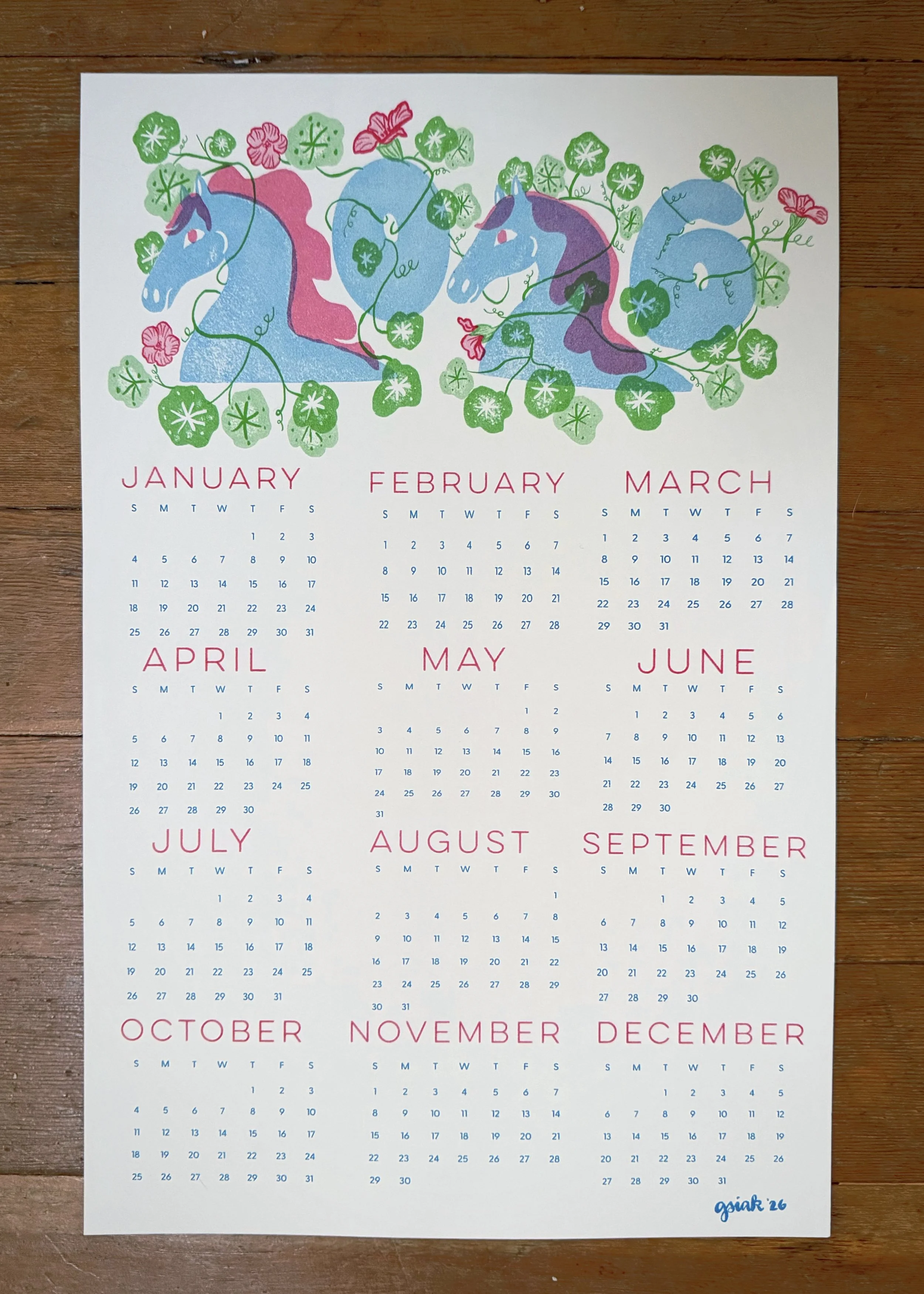 2026 Year of the Horse Calendar