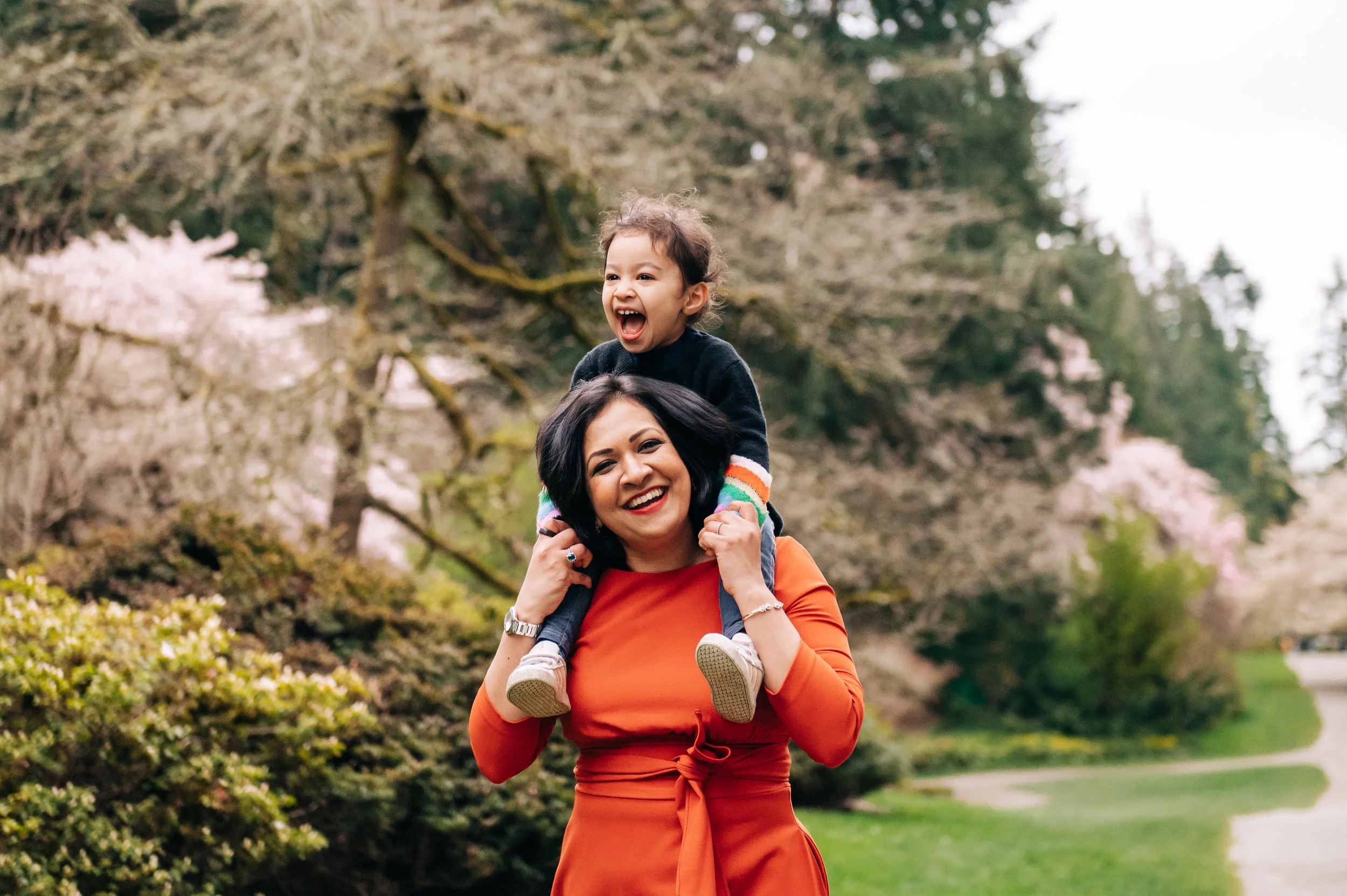 Indian Family at Washington Arboretum during cherry blossoms