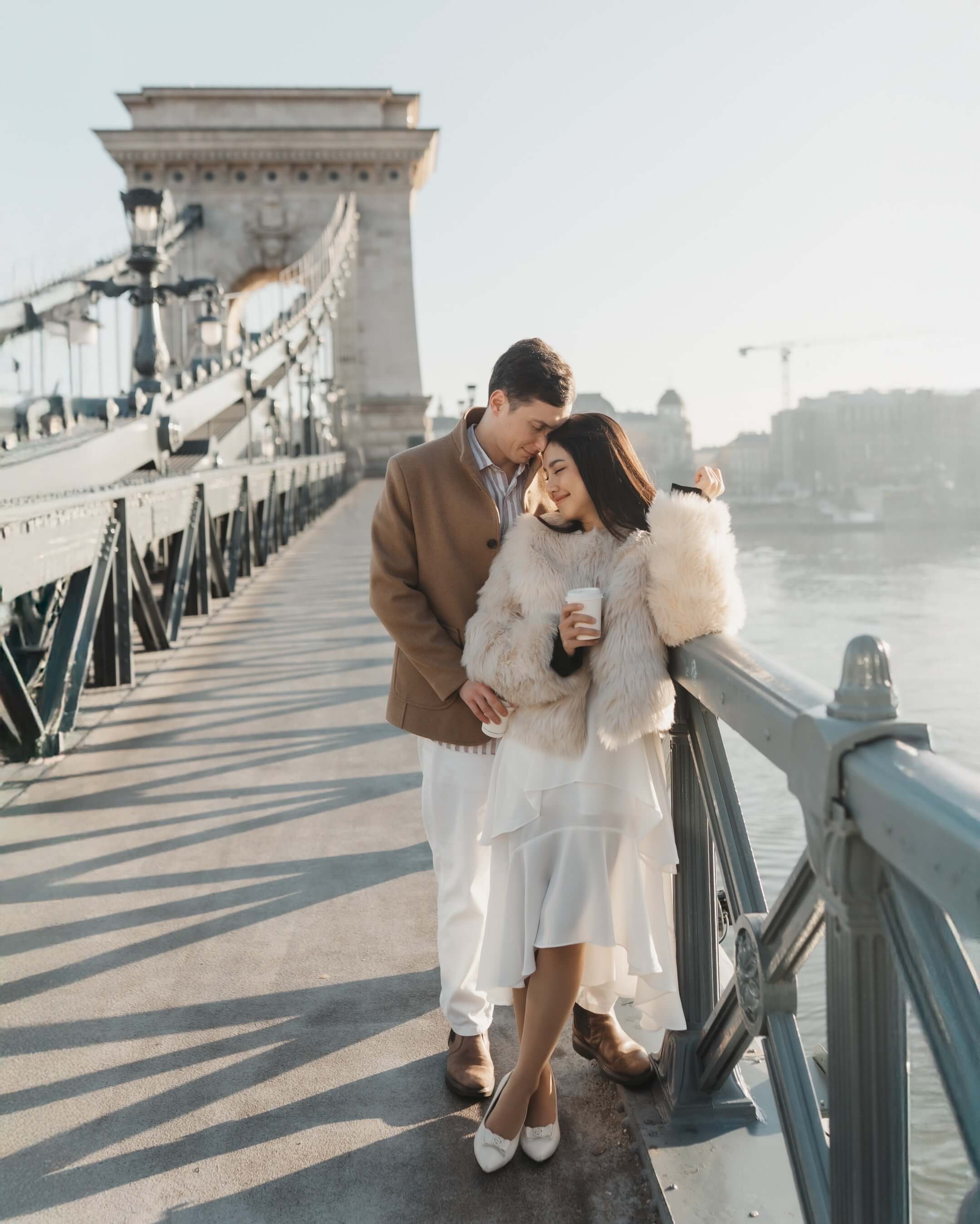 Romantic winter  photoshoots in Budapest