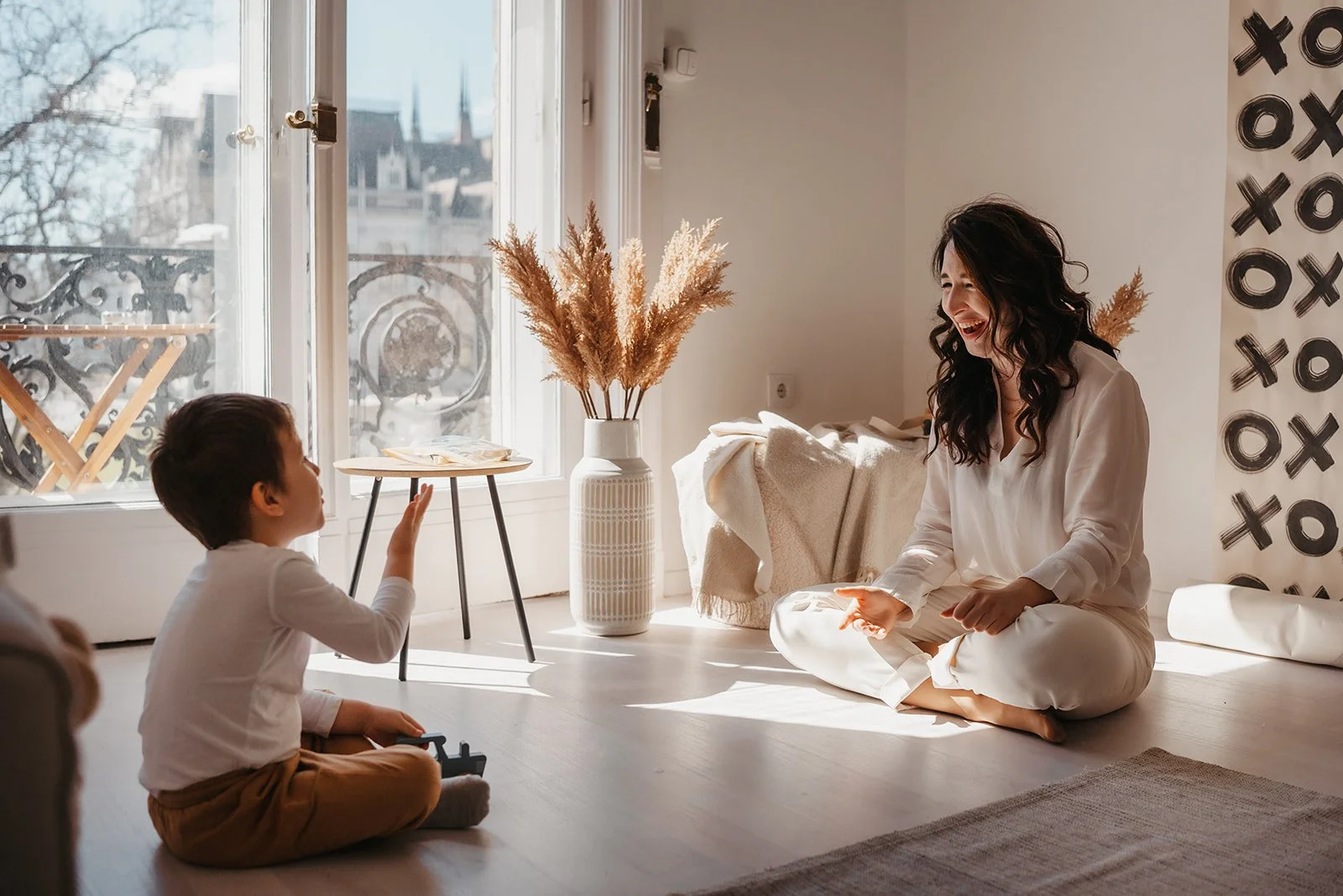 mothers day session at a studio in Budapest
