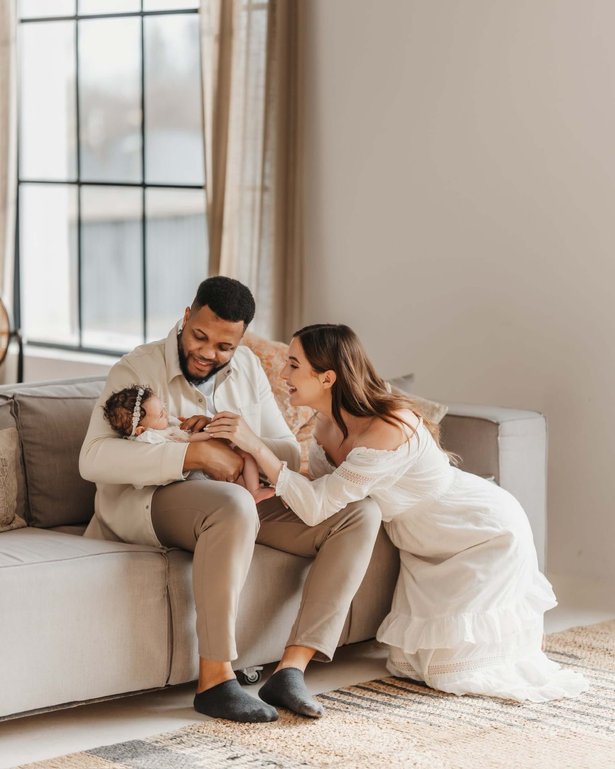 family photoshoot in a Budapest studio
