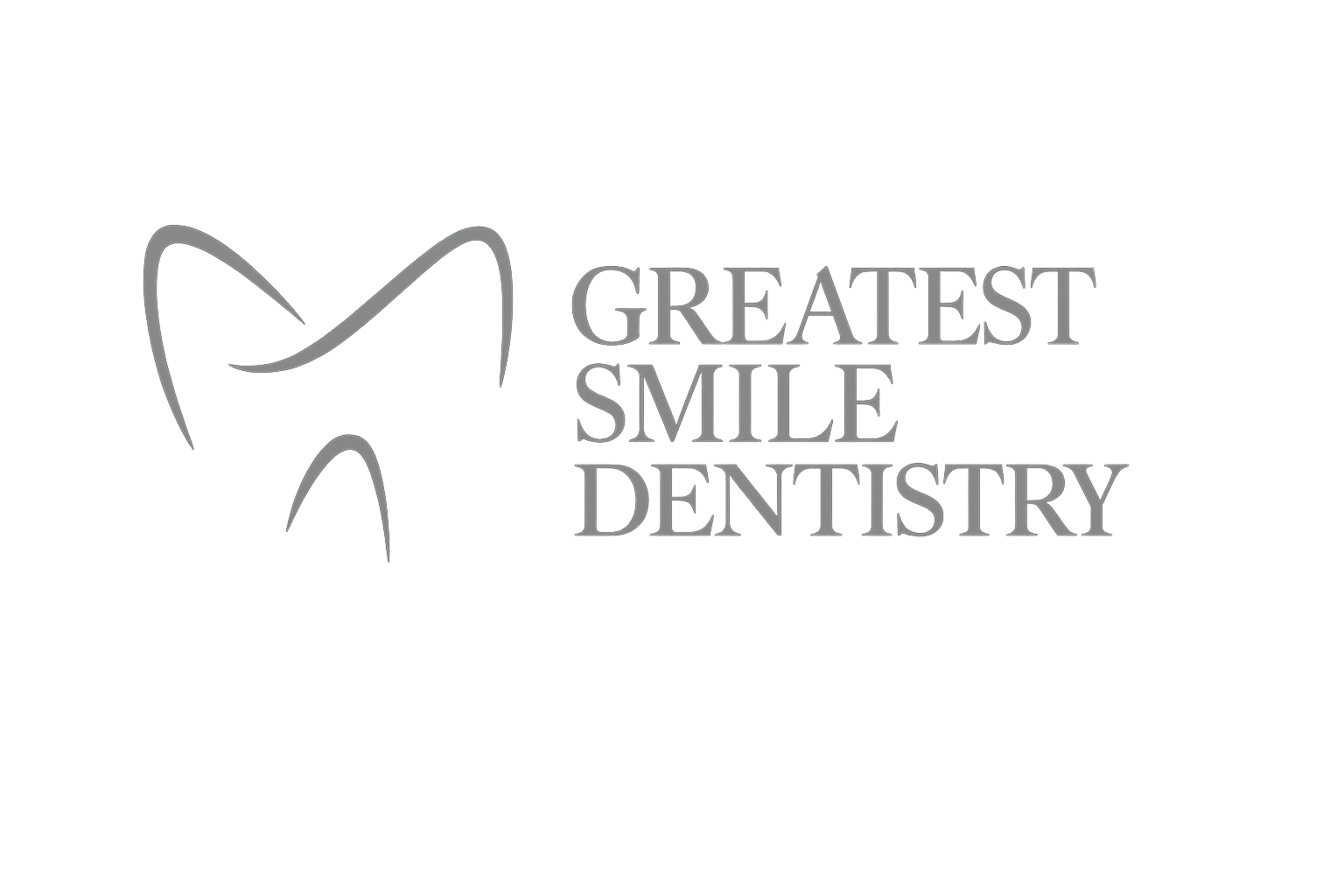 Neon sign with a stylized tooth graphic and the text 'Greatest Smile Dentistry'