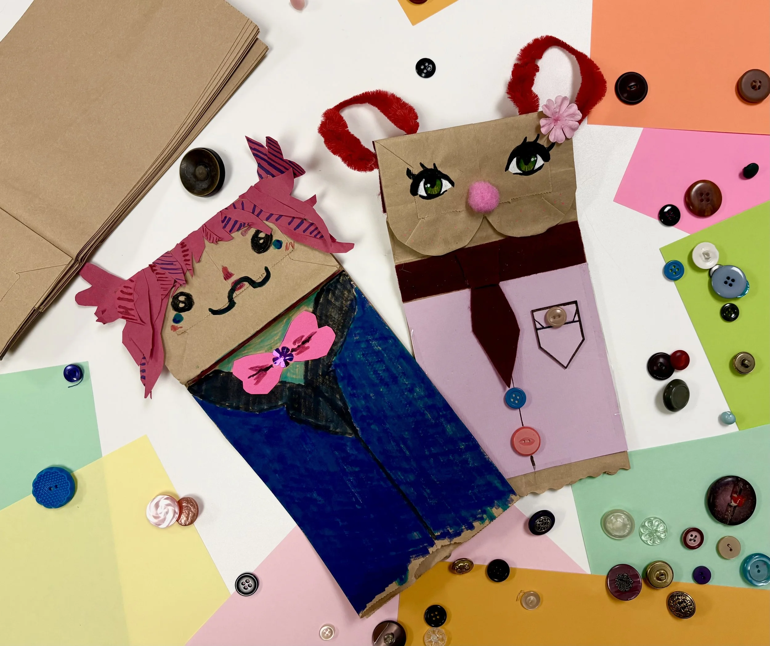 Paper Bag Puppets Family Art -  Sat, August 8, 2026, 1:30-3:00