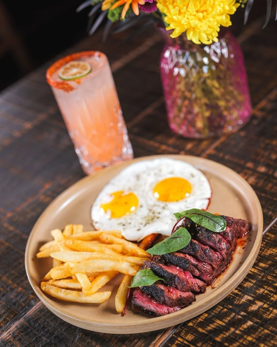 We&rsquo;ve got egg-xactly what your brunch dreams are made of 🥩🍳 

Our Prime Steak &amp; Eggs pairs juicy prime flap steak with two sunny-side-up eggs, crispy fries, and a bold kick of salsa macha.

Brunch served FRI-SUN from 11AM-4PM ✨