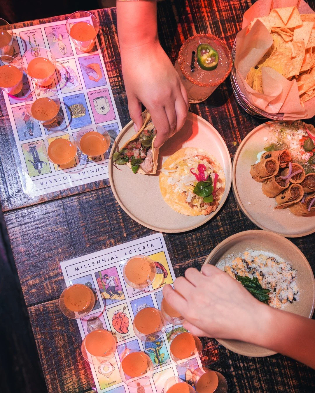 Your Tuesdays just got better ✨

Spice up your week at La Mona Rosa! Play Loter&iacute;a while enjoying tacos 🌮, tequila 🍹, and a chance to win the $100 grand prize 💸

🕐 Every Tuesday | 7&ndash;10 PM
🌮 BOGO Tacos &amp; $25 Bottomless Margs
🎟️ T