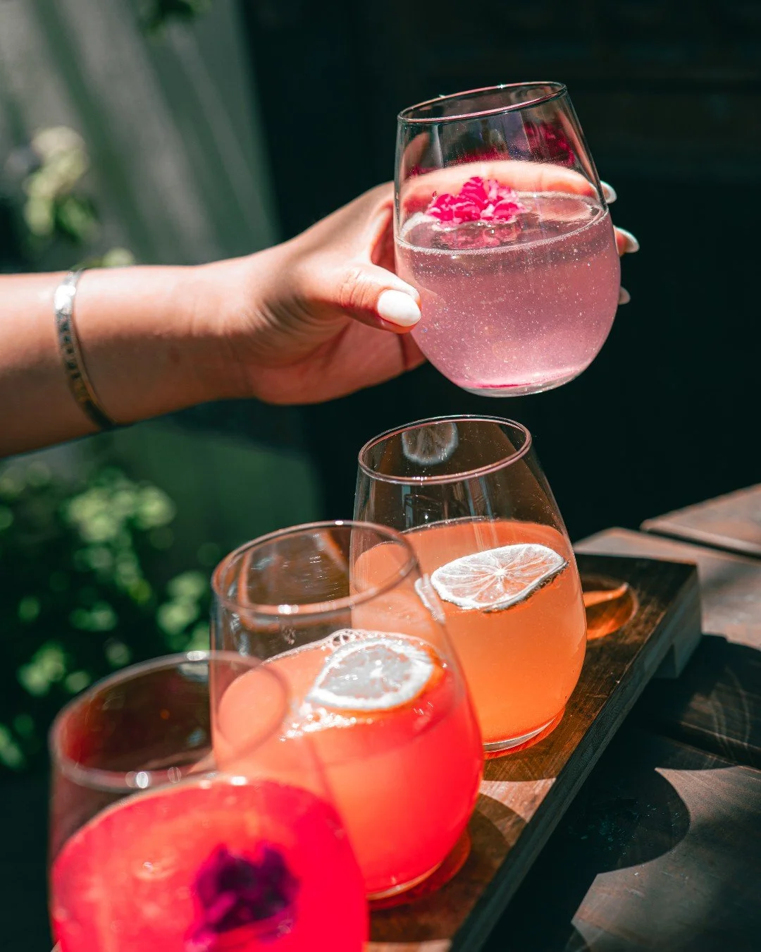 Your weekend line up 🥂 

Try our Vuelo Rosa &mdash; an all-pink mimosa flight made with an entire bottle of champagne and four vibrant flavors:
🌸 Elderflower &amp; Lavender
🍑 Peach &amp; Prickly Pear
🍓 Passionfruit &amp; Strawberry
🍉 Watermelon 
