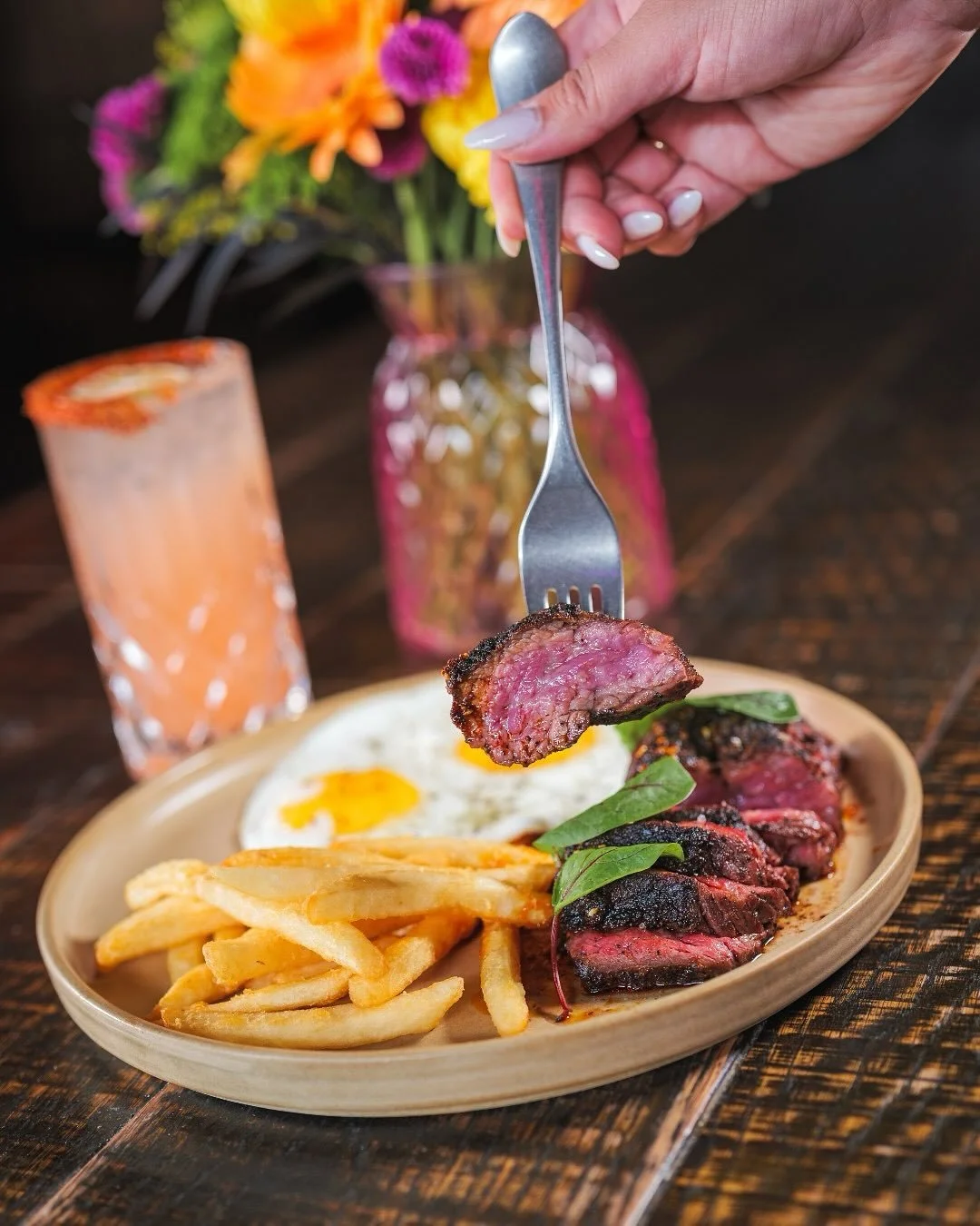 We&rsquo;ve got egg-xactly what your brunch dreams are made of 🥩🍳 

Our Prime Steak &amp; Eggs pairs juicy prime flap steak with two sunny-side-up eggs, crispy fries, and a bold kick of salsa macha.

Brunch served FRI-SUN from 11AM-4PM ✨
