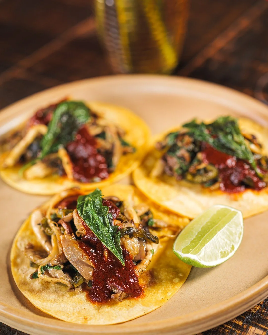 Brunch, lunch, or dinner&mdash;there&rsquo;s never a wrong time for tacos 🌮

Try our mushroom and mole tacos, made with saut&eacute;ed oyster and shimeji mushrooms, rich mole, and fragrant epazote for a deep, earthy bite worth coming back for.