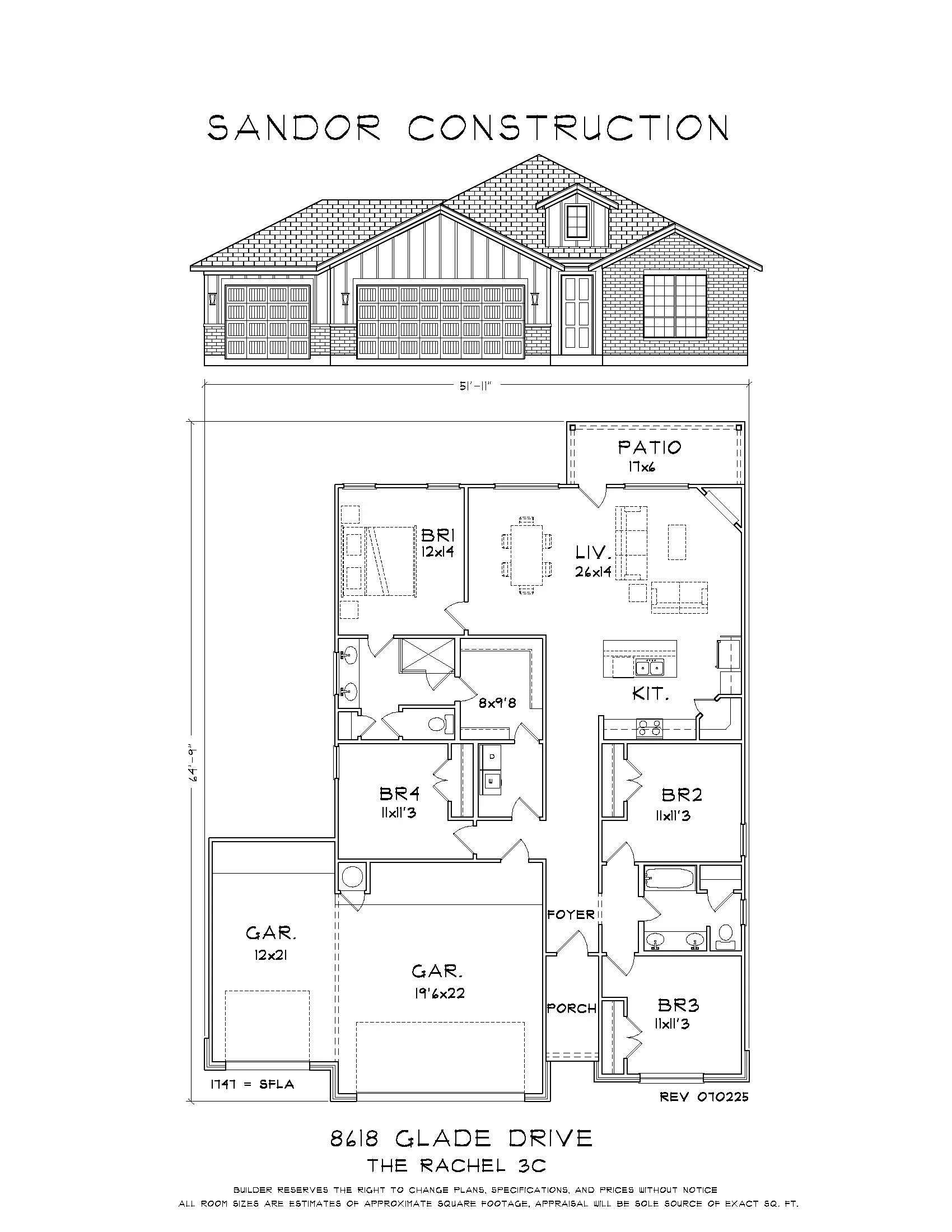 8618 Glade Drive | 1,747sf | 4/2 | 3 car garage