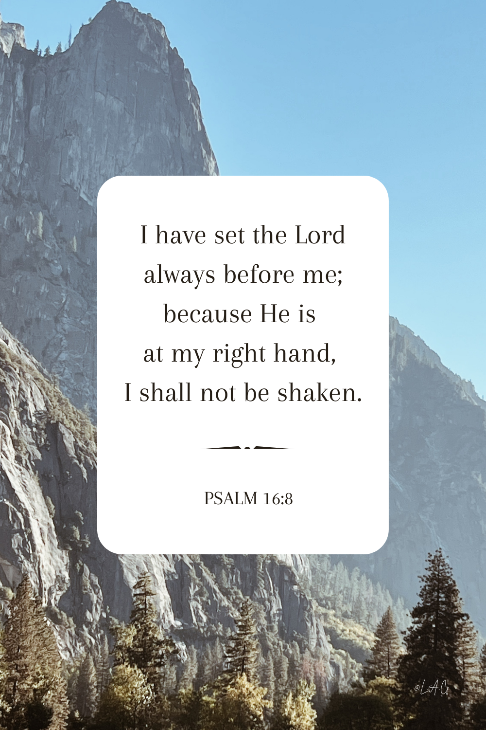 Eyes on the Lord Devotion on Psalm 16:8 Bible verse — Lidia Adina Coroian