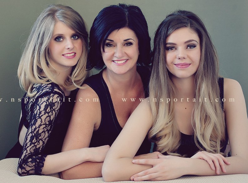  Mother and two daughters professional family photo shoot 