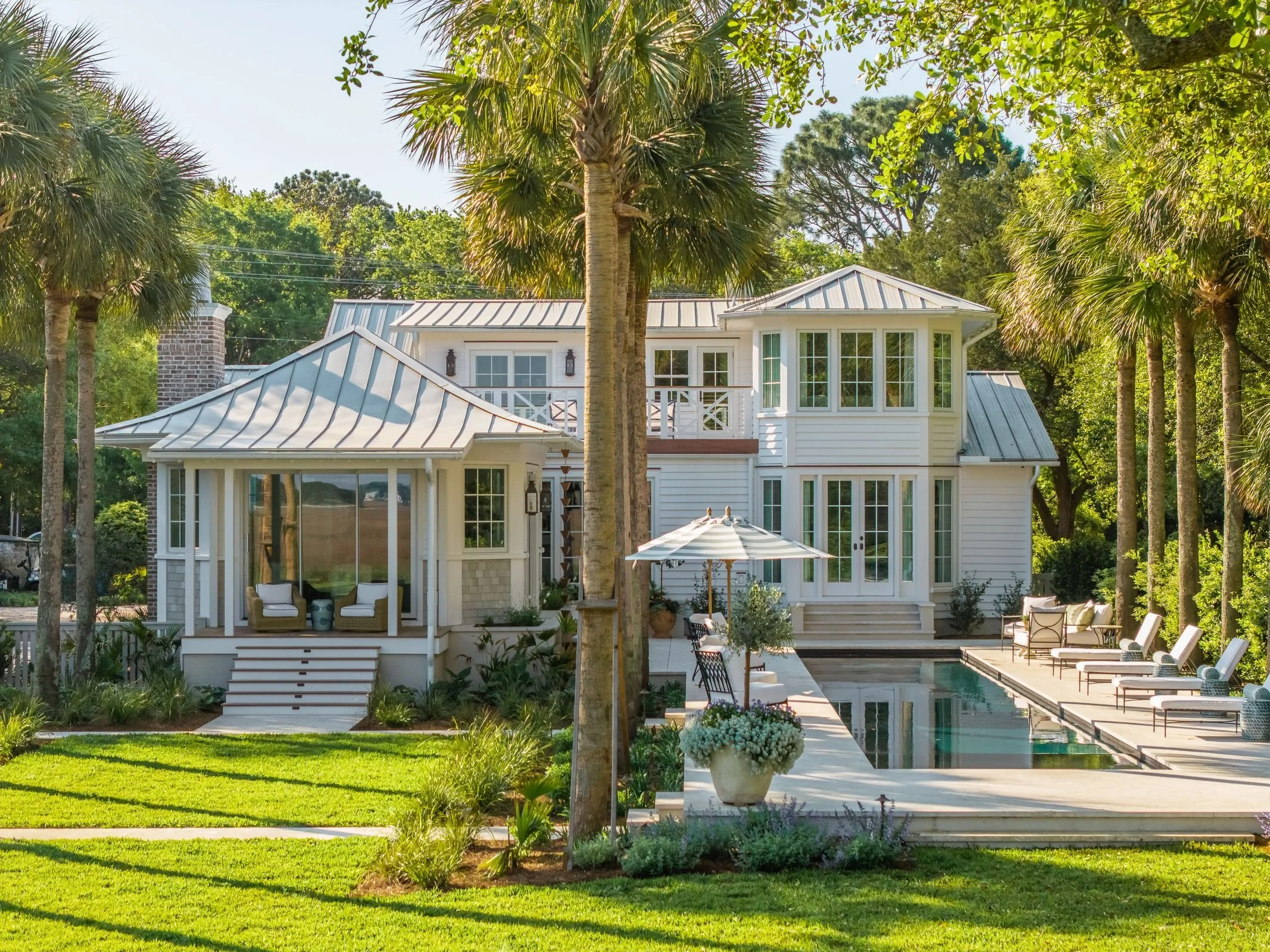 Charleston Architect Historic Cottage Renovation Southern Design Pool