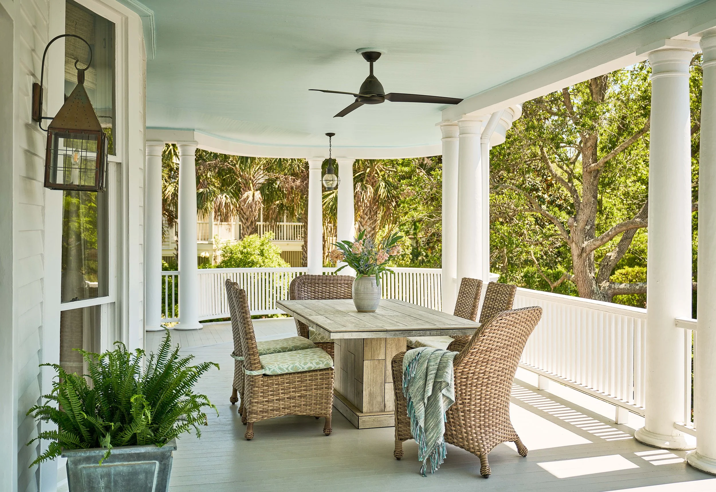 Haint blue porch ceiling