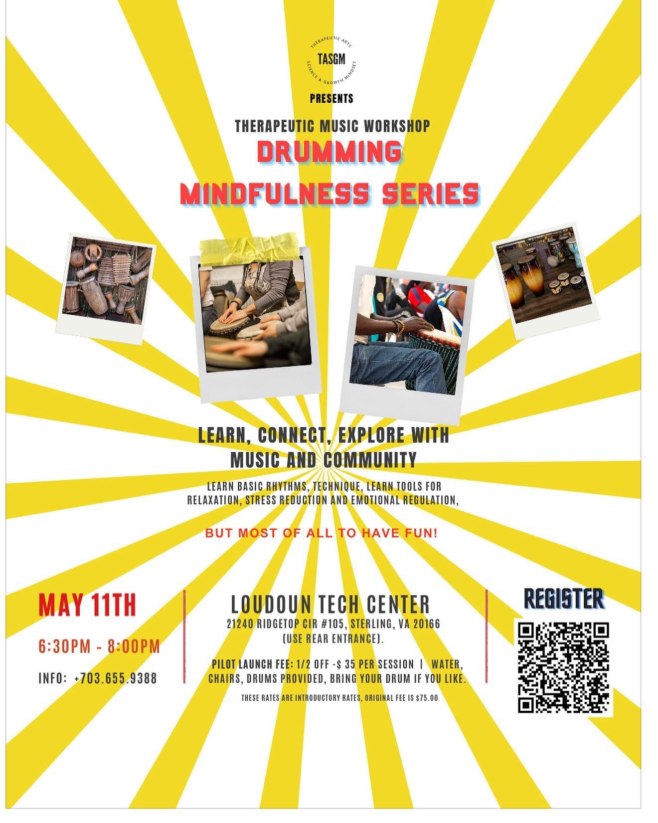 Our last Therapeutic Music workshop for Spring is on May 11th!  Please join us for a great experience!!! Register on our website! 

TASGM introduces our Therapeutic Music Series! 

Music is already Therapeutic, but what if you could learn tools using