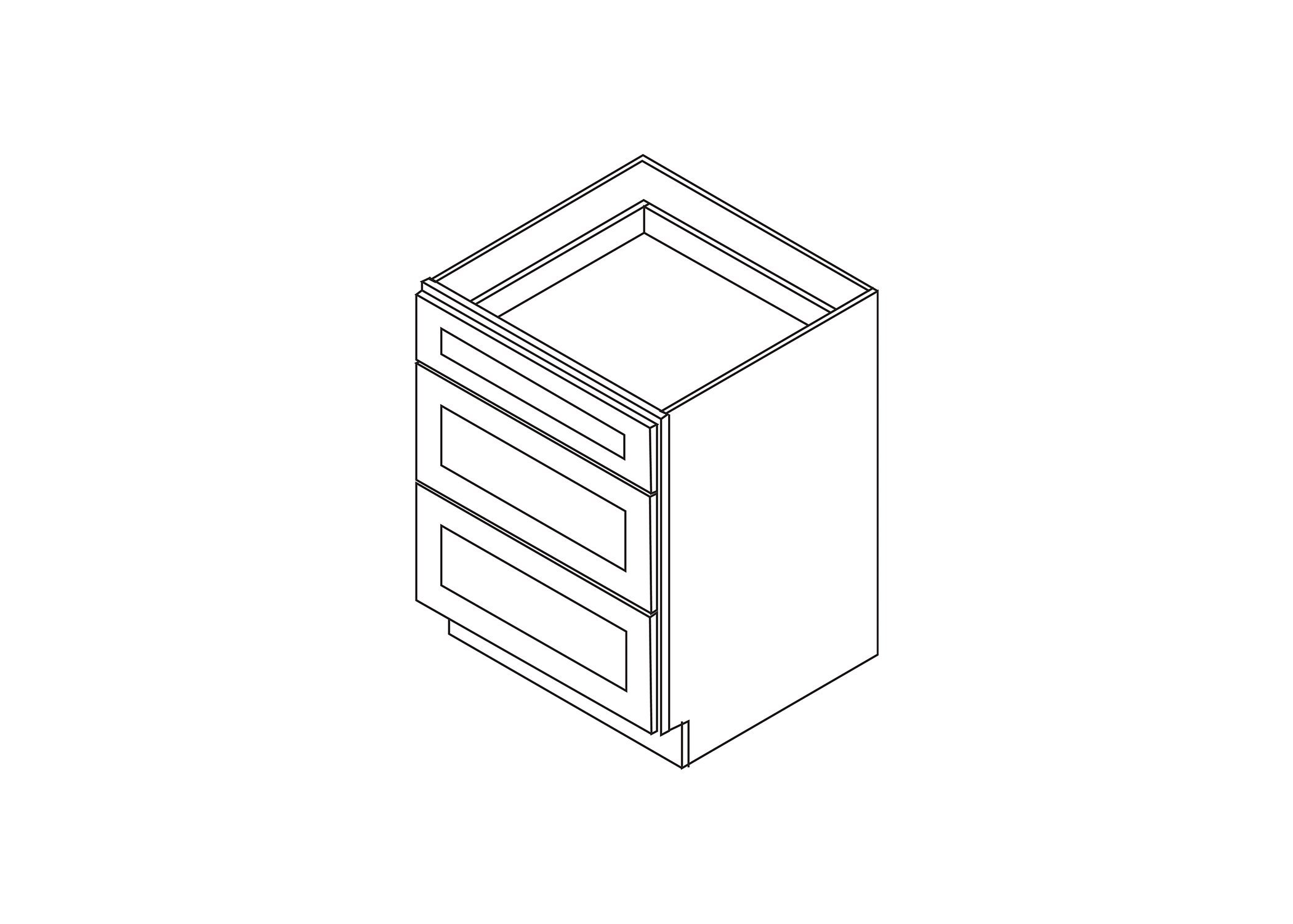 3 Drawer Base