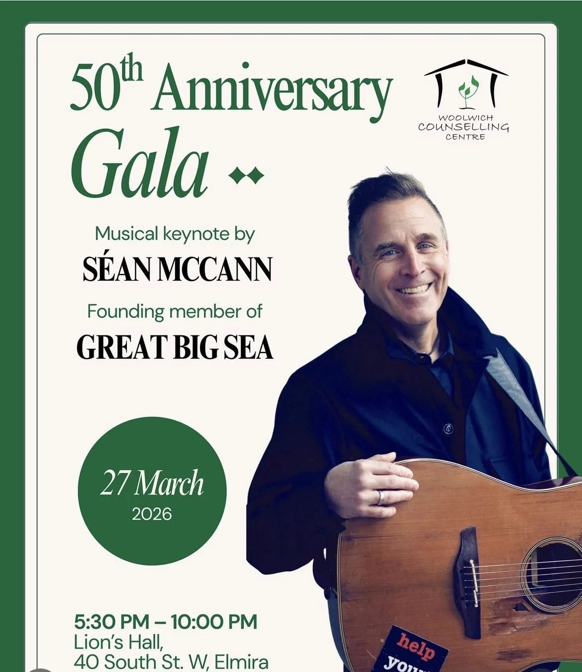 Séan  Sings  for Woolwich  Counselling Centre   ELMIRA  