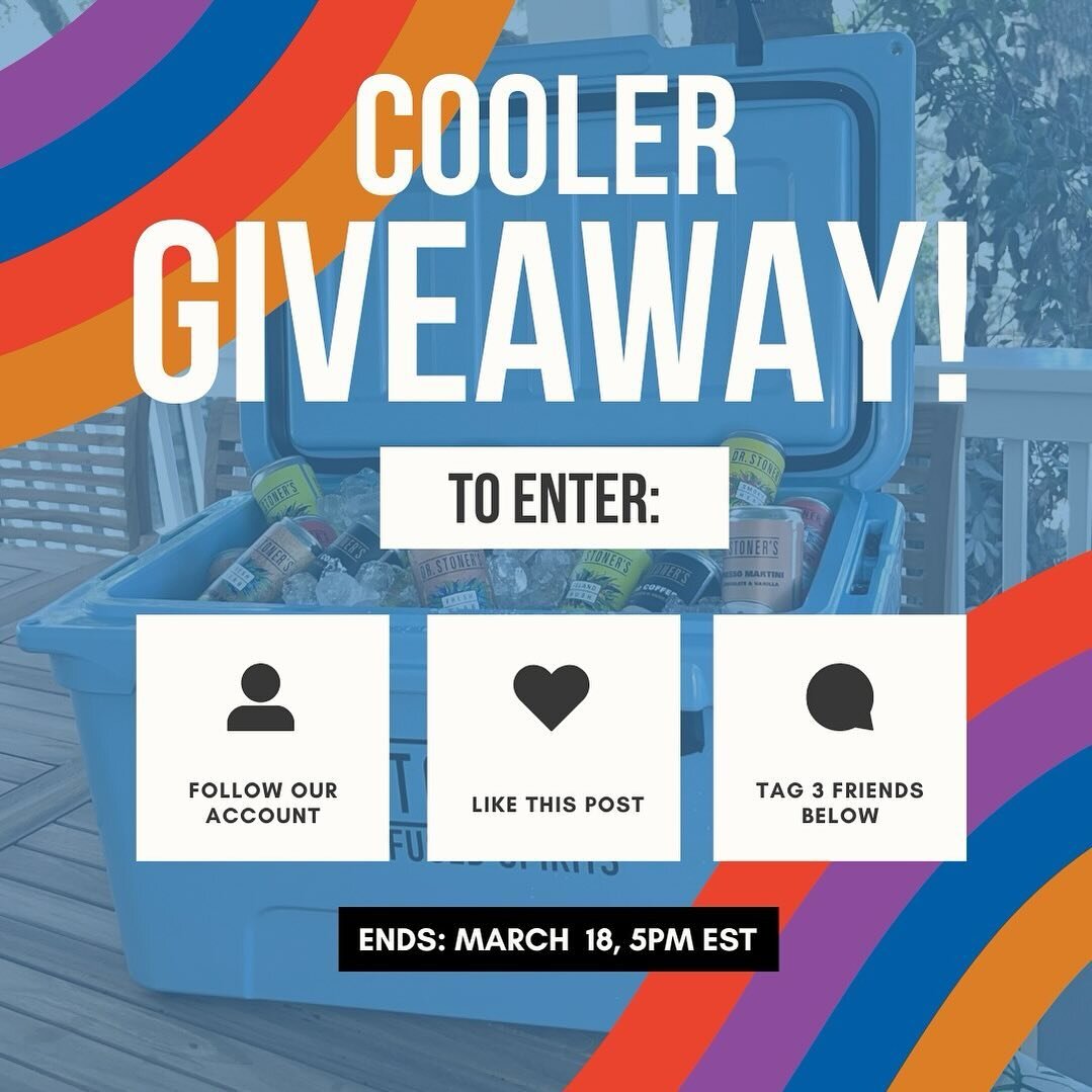 GIVEAWAY TIME! 🔥🔥 

#drstoners #coolergiveaway #giveaway #entertowin #hurry #rtdcocktails #cheers #cocktails #friday #funday #weekend #kickoff #stpatricksday #march #limited