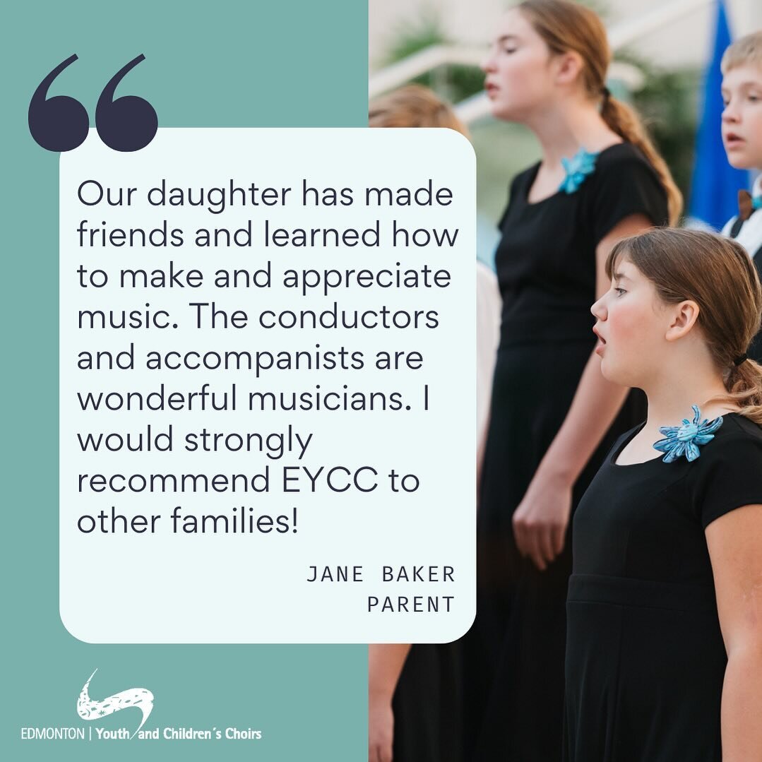 Thank you Jane! We love to hear how choir is making a difference in your lives. 💛

From improving musical literacy to making life-long friends, this is the magic of choir! 

Head to the link in our bio to learn more about our choir family 🔗

#yegch