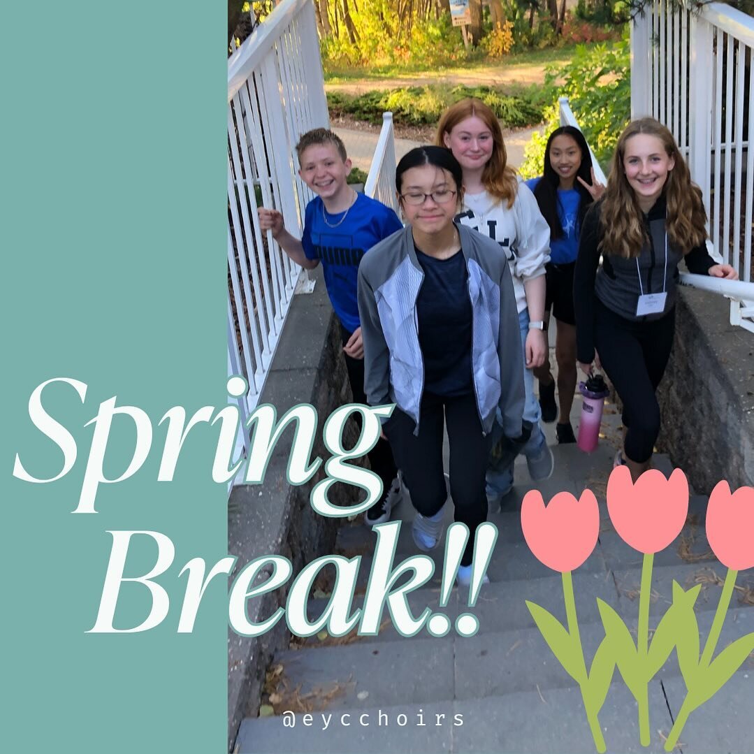 Wishing our choir families a happy Spring Break!! 

We look forward to seeing you all again starting Tuesday, April 2nd 🤗

#yegholiday #edmontonfamily