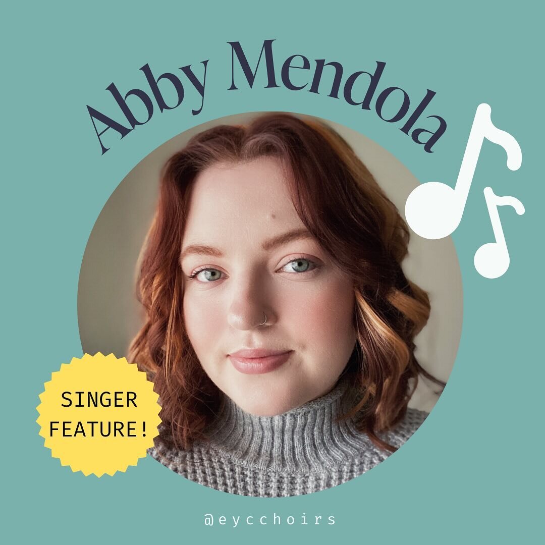 ✨SINGER FEATURE✨This is Abby!

Abby has been singing with EYCC for 5 years. She is currently a member of our Resound Choir, and also is one of our Choral Scholars. (Our Choral Scholars are paid leaders in our organization who join rehearsals for othe