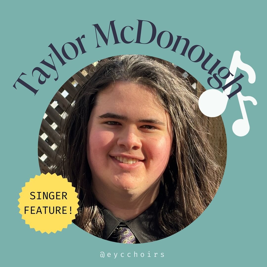 ✨SINGER FEATURE✨This is Taylor!

Taylor sings with us in our Resound choir, and is in his third year of EYC.

&ldquo;I&rsquo;ve been playing music for eightish years, and my first instrument was the tuba, which I now march with a hornline, but since 